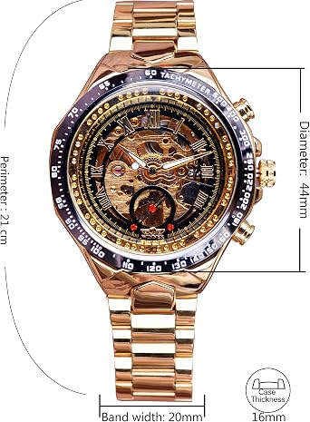 Forsining Bezel Golden Watch Mechanical Sport Design Mens Watches Luxury Designer Clock Men Automatic Skeleton Watch