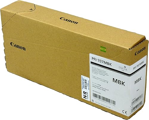 Canon 23.7 fl oz PFI-707 Pigmento Negro Mate Tanque de Tinta para iPF830, iPF840, iPF850 CAD Plotters