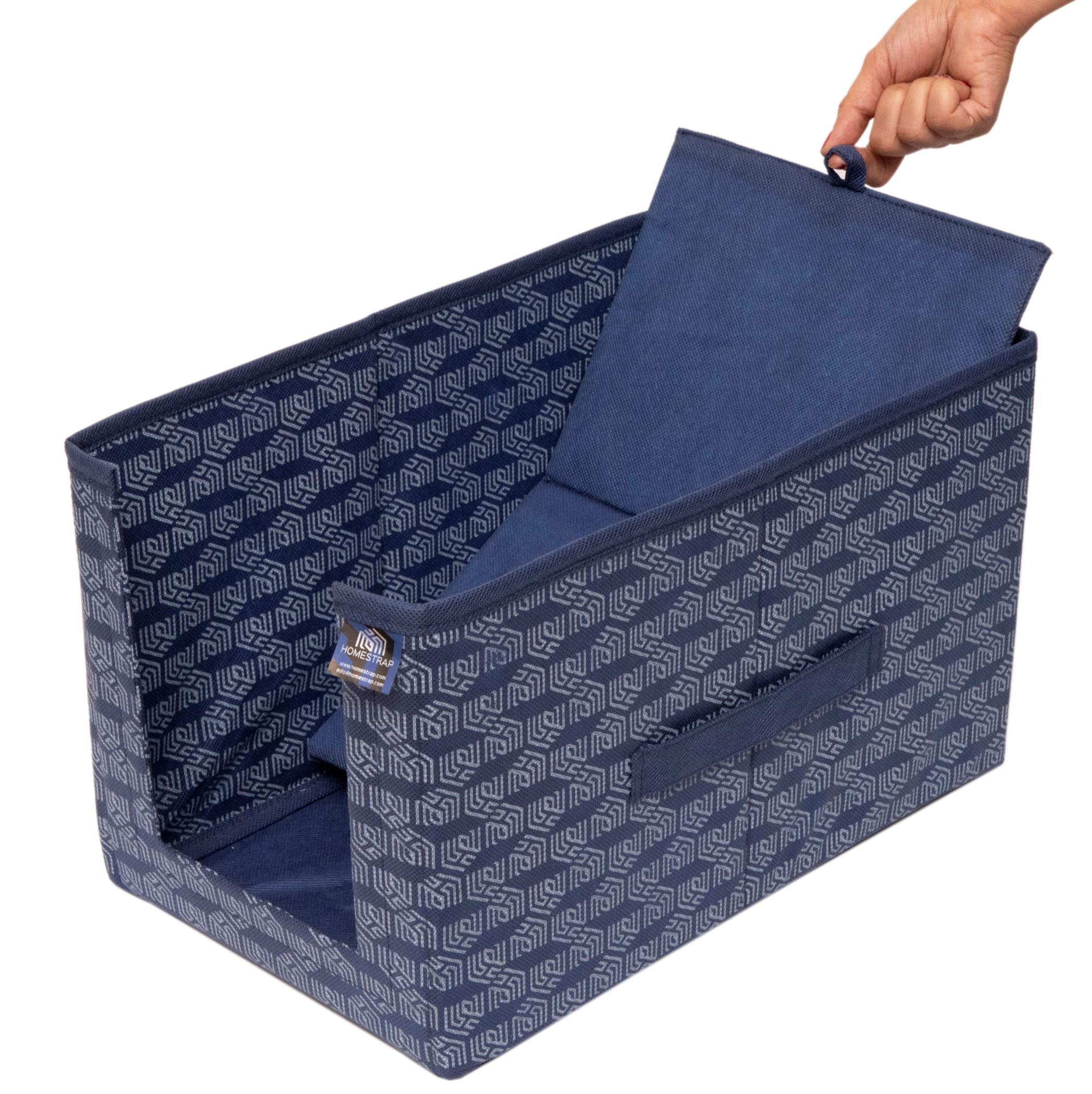 HomeStrap Printed Shirt Stacker/Organizer - Navy Blue Pack of 2 3