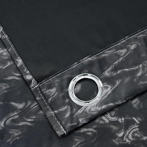 Miniatura 7 de PONY DANCE Cortinas opacas 100% blancas y grisáceas de 84 pulgadas de largo, cortinas opacas degradadas para dormitorio, sala de estar, gradiente