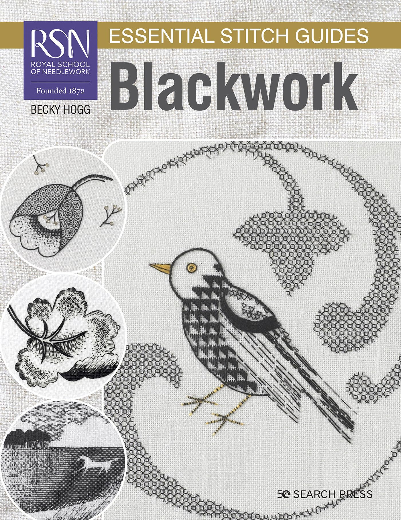 RSN Essential Stitch Guides: Blackwork: Large Format  by Becky Hogg PAPERBACK