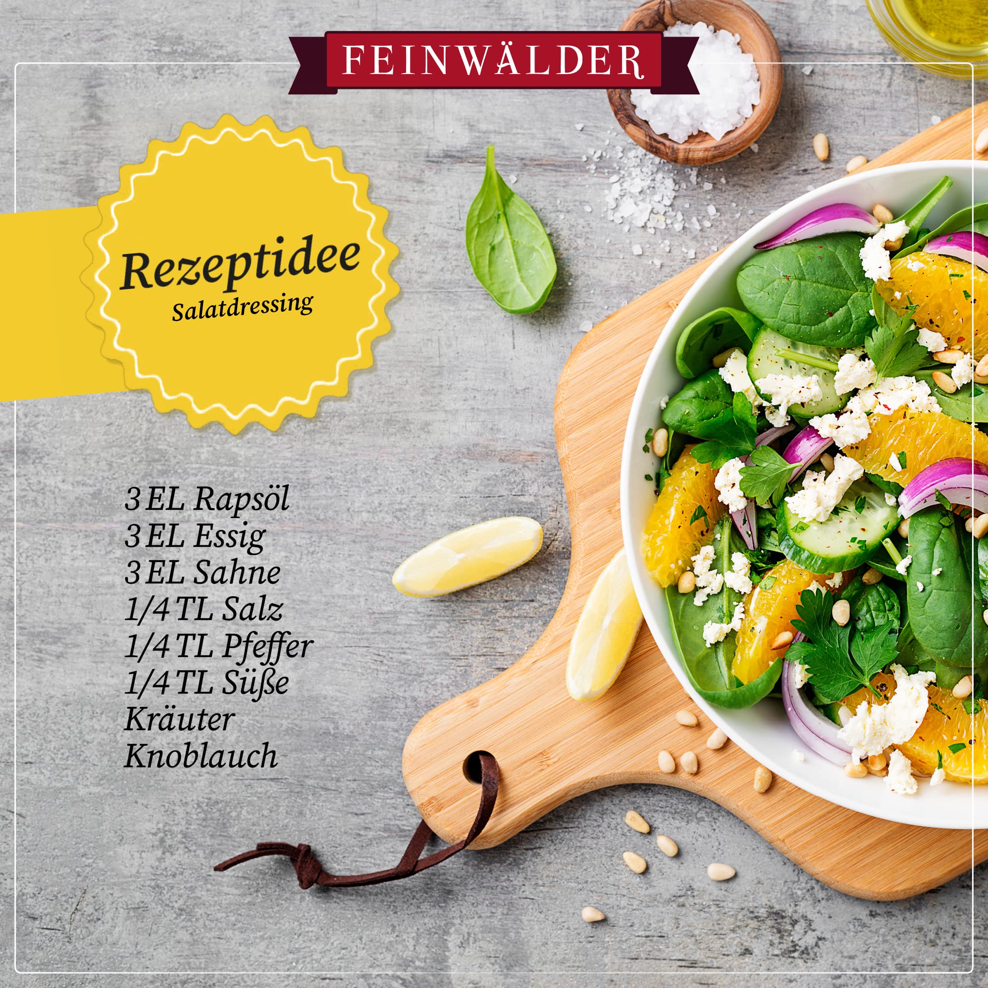 Feinwälder® Premium Huile de colza 5 l - Huile de colza - Pressée à froid - Sans OGM - 5 l - Huile végétale pour rôtir et affiner - Huile de colza typique en couleur et en odeur