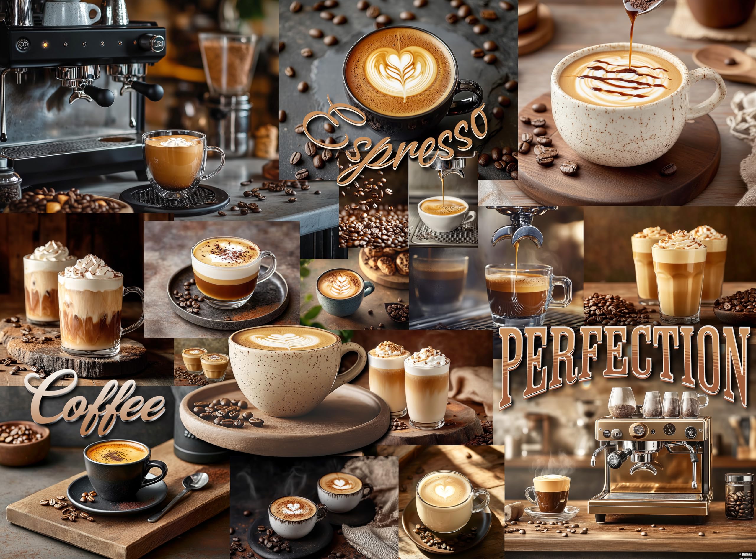 Adult Jigsaw Puzzle 1000 Piece Coffee Latte