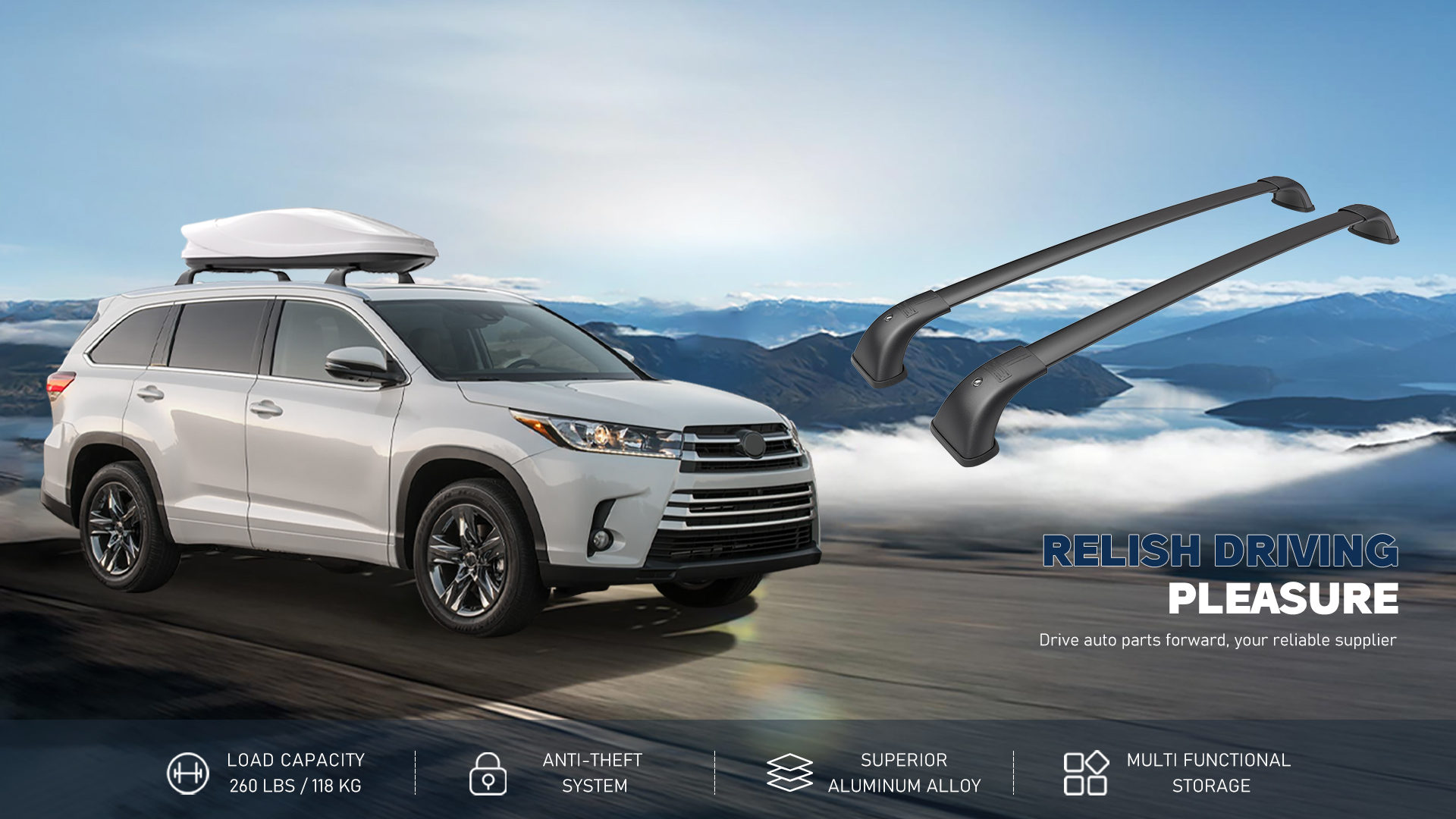 Amazon.com: HOPE YOU READY 260lbs Roof Rack Cross Bars
