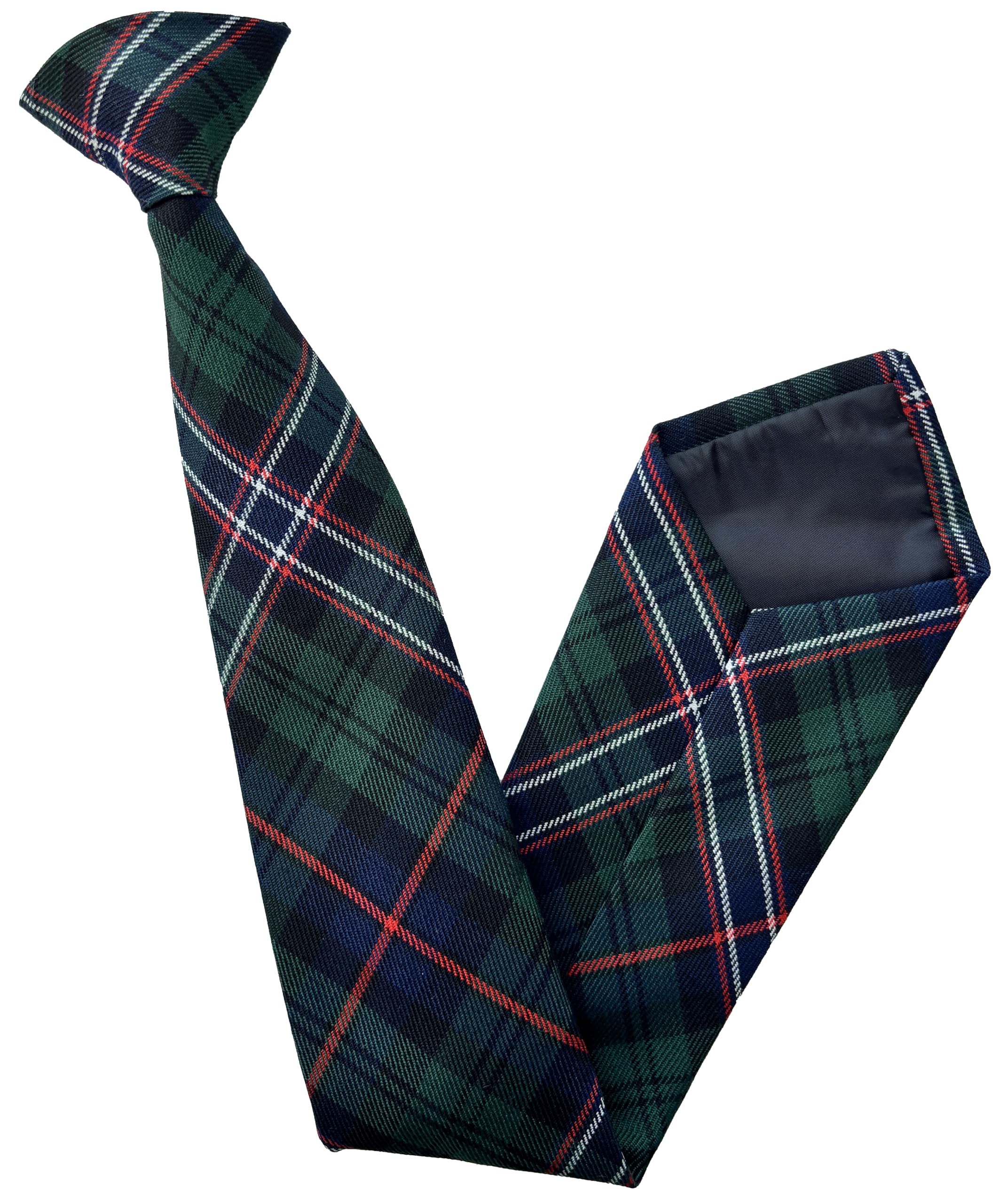 Men's Scottish National Tartan Check Clip On Neck Tie