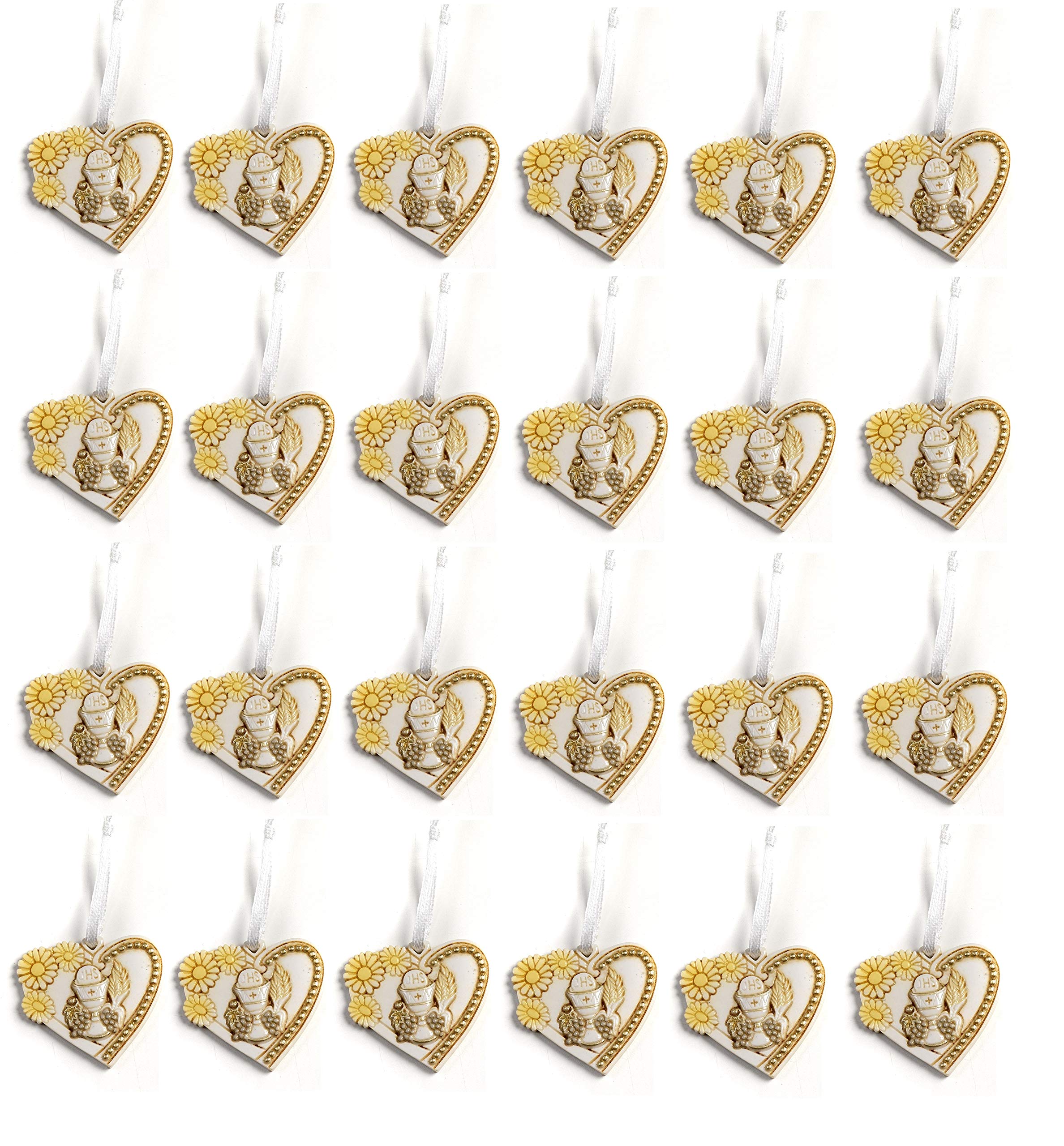 Mandorle by PabenParty Favour Heart Communion Goblet Ears for Hanging in Resin 24 Pieces