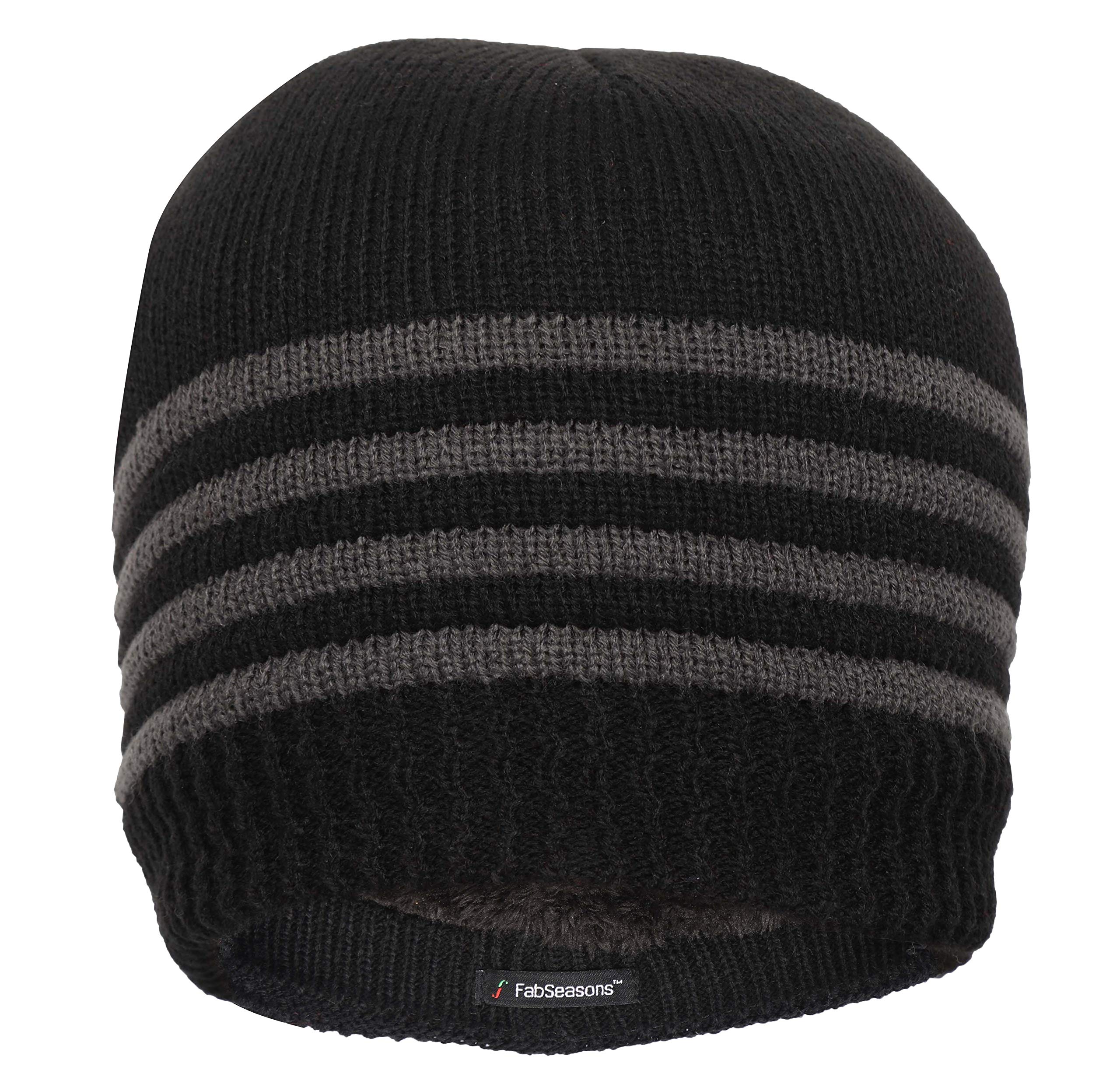 FabSeasons Unisex Acrylic Woolen Skull Cap for Winters with Faux Fur Lining on The Inner Side for Extra Protection from Cold (B07K275PG3) Amazon Price History, Amazon Price Tracker