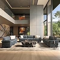 Vista 15 de HERA'S HOUSE Juego de sofás seccionales modulares de 3 piezas, juego de sofá de gran tamaño con sofás de dos plazas y sillón, cómodos sofás nube