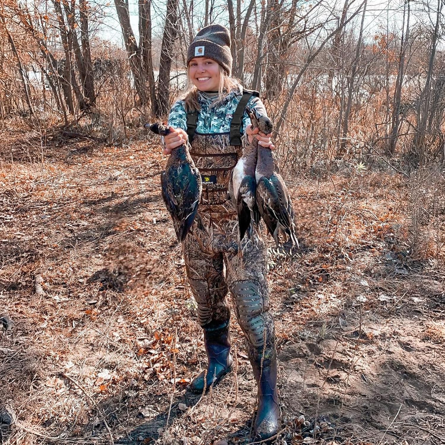 Trudave Women Hunting Waders,Waterproof Neoprene Fishing Wader with 600G Insulated Non-Slip Boot Camo - Image 7