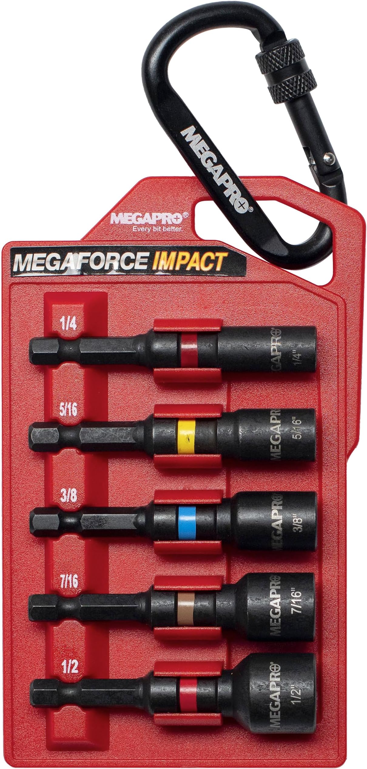 9BP-I-HNDA 2" Impact Nutsetter Set Imperial (1/4", 5/16", 3/8",7/16",1/2")