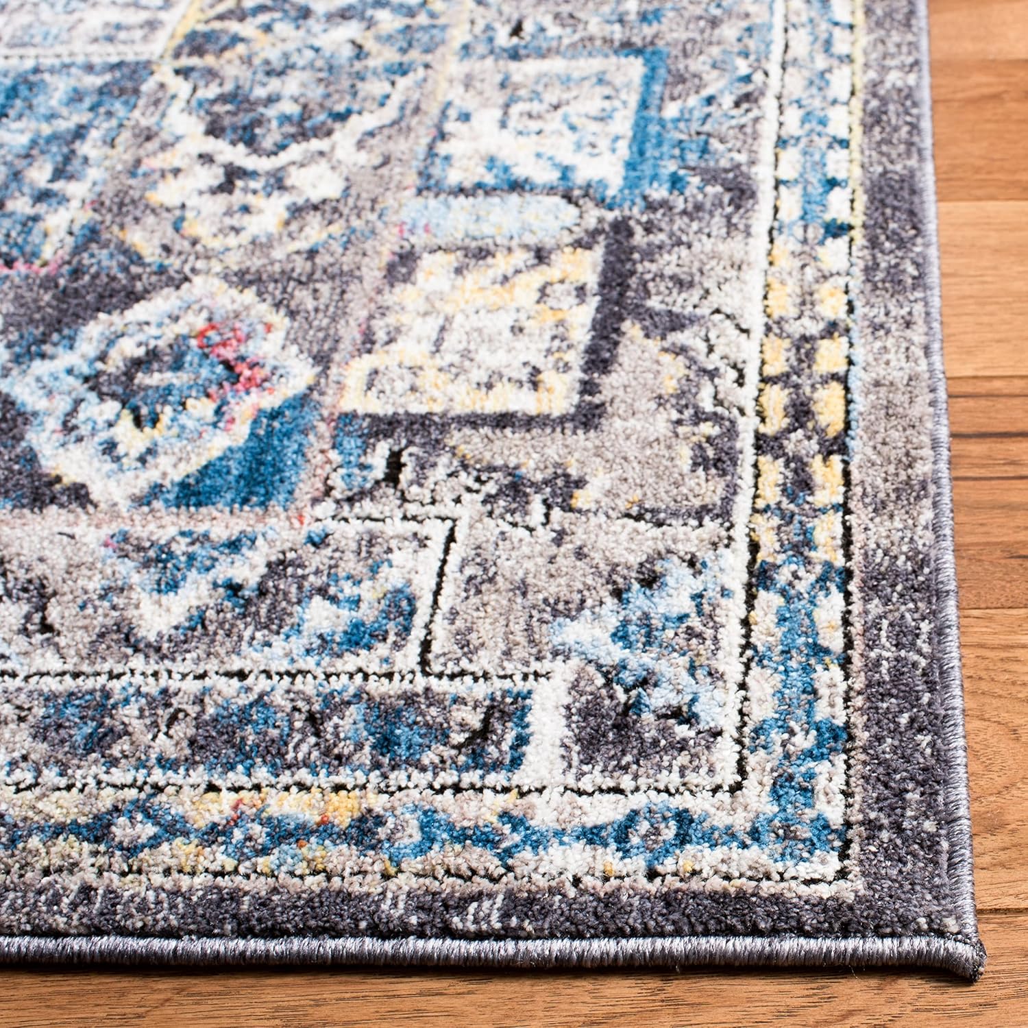 SAFAVIEH Bristol Collection 8' x 10' Cream/Grey BTL363A Boho Chic Oriental Distressed Area Rug