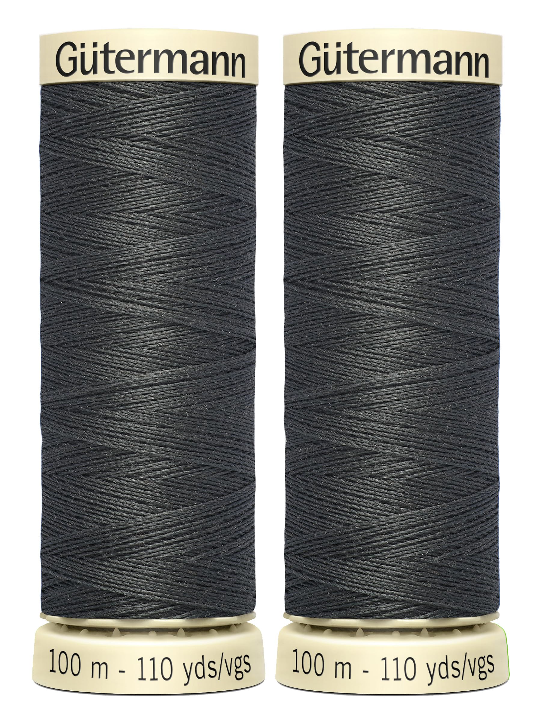 2X 100m Gutermann Sew-All Polyester Thread for Hand or Machine Sewing, Dark Iron Grey 036 – Bundled by GetInStyle Shop