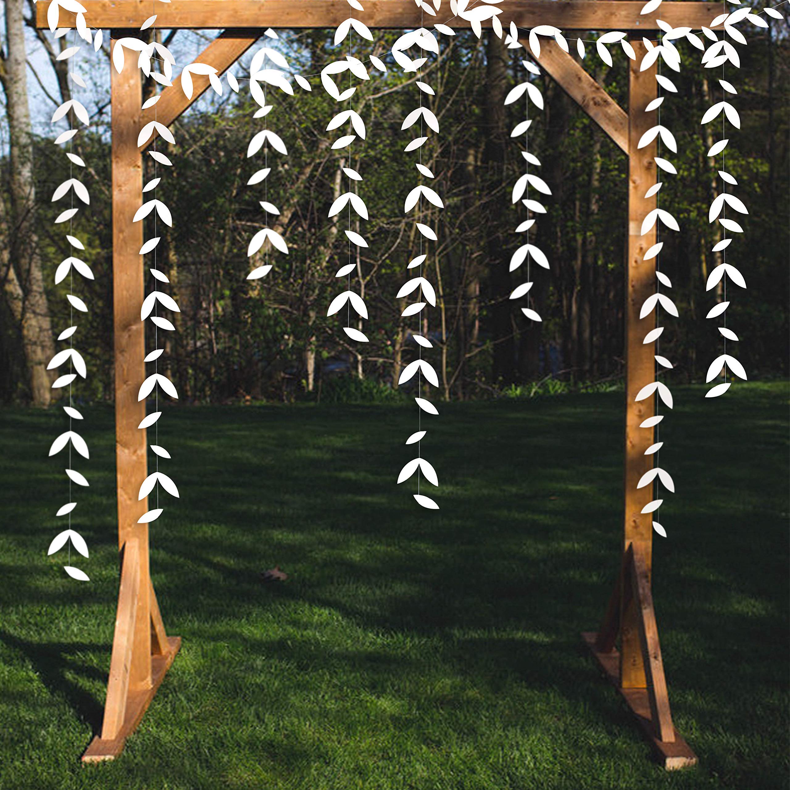 PinkBlume Gold-Blattgirlande – 16 M, 4 Stränge, Goldfarbene Papierblätter Für Hochzeit, Geburtstag & Partys