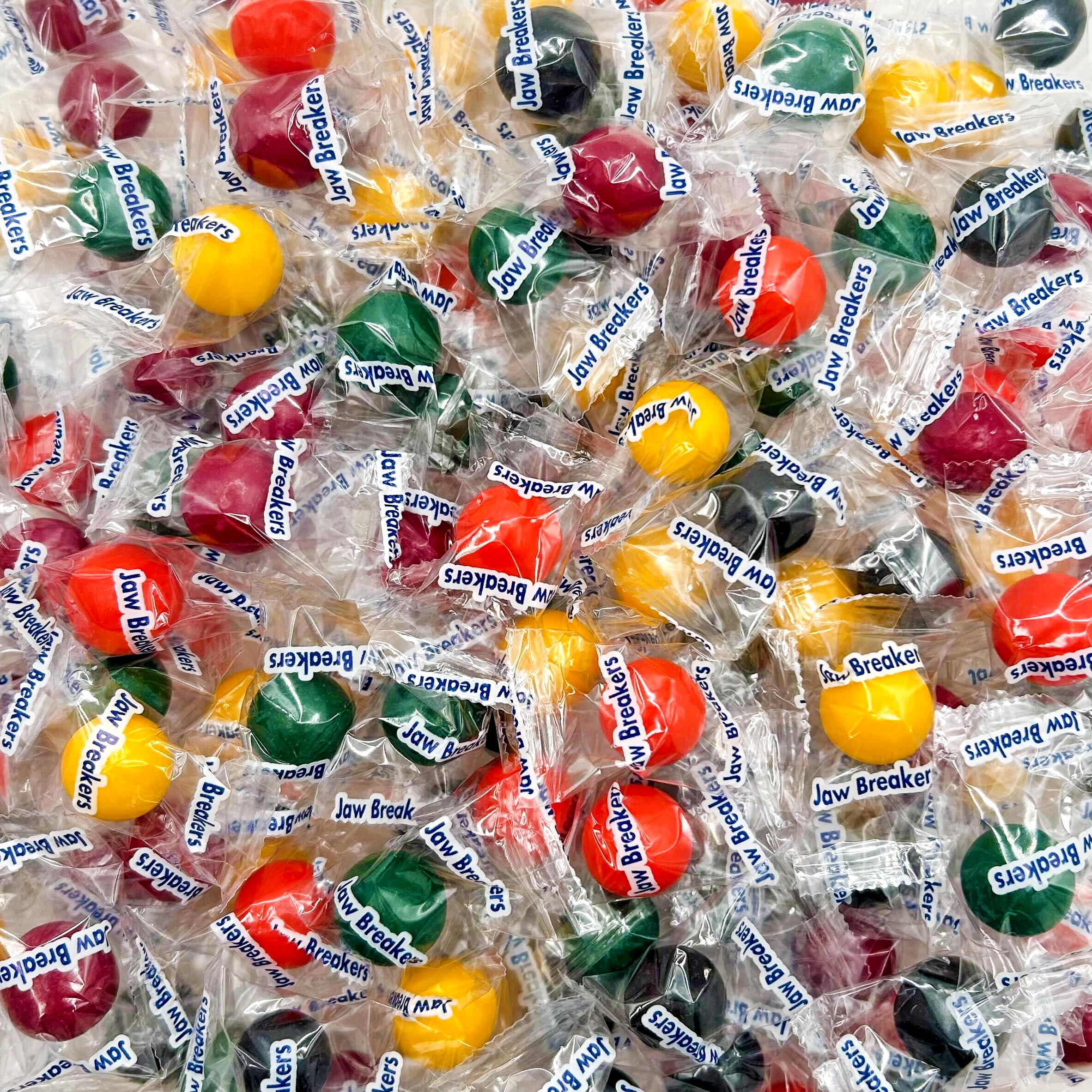 LAETAFOOD Jawbreakers Mini Hard Candy Fruit Flavored Assortment (1 Pound Bag - Approx. 75 Count)