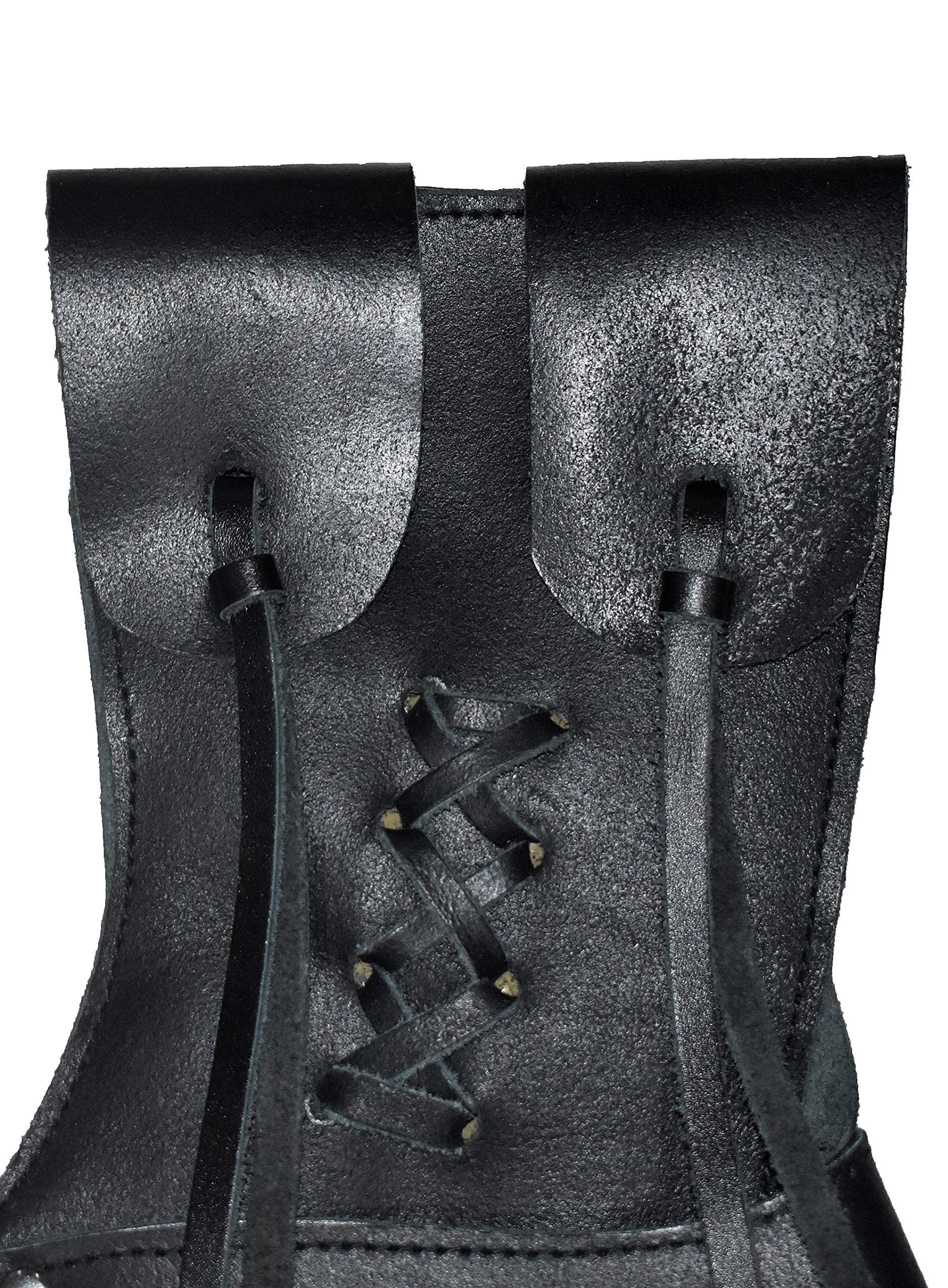 UNIVERSE ARCHERY Arrow Quiver | Genuine Leather Arrow Holder | Traditional H-Grade Handmade Quiver for Hunting & Archery Sports | Lightweight & Comfortable | Plain Black (39cm/15.50 Inches)