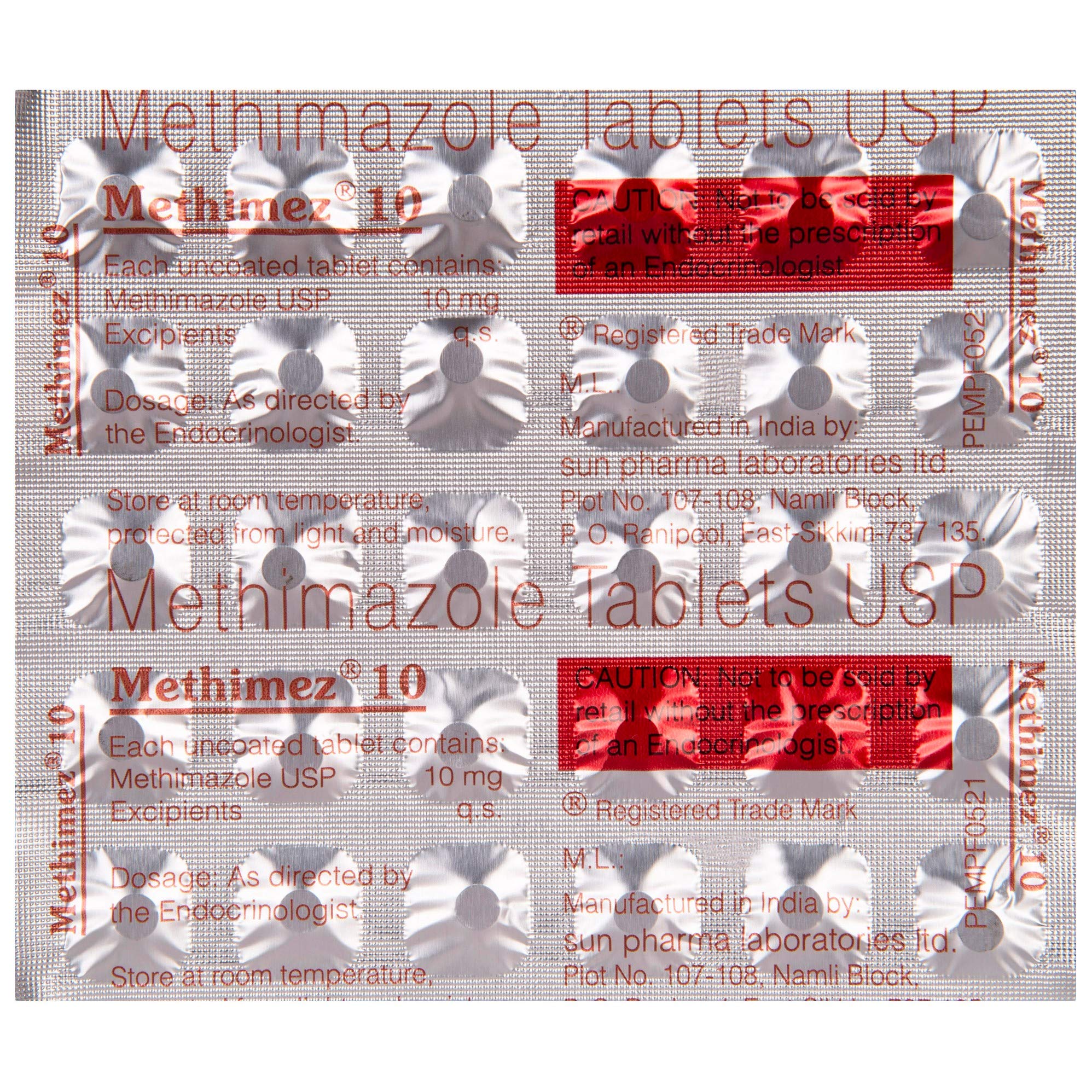 Methimez 10mg - Strip of 30 Tablets