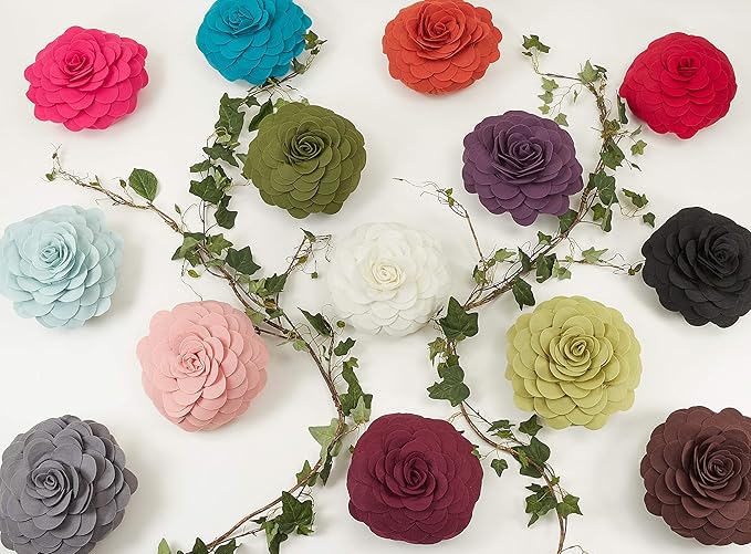 Almohada Decorativa de Fibra Poliéster 33 cm Diseño Flor miniatura 4