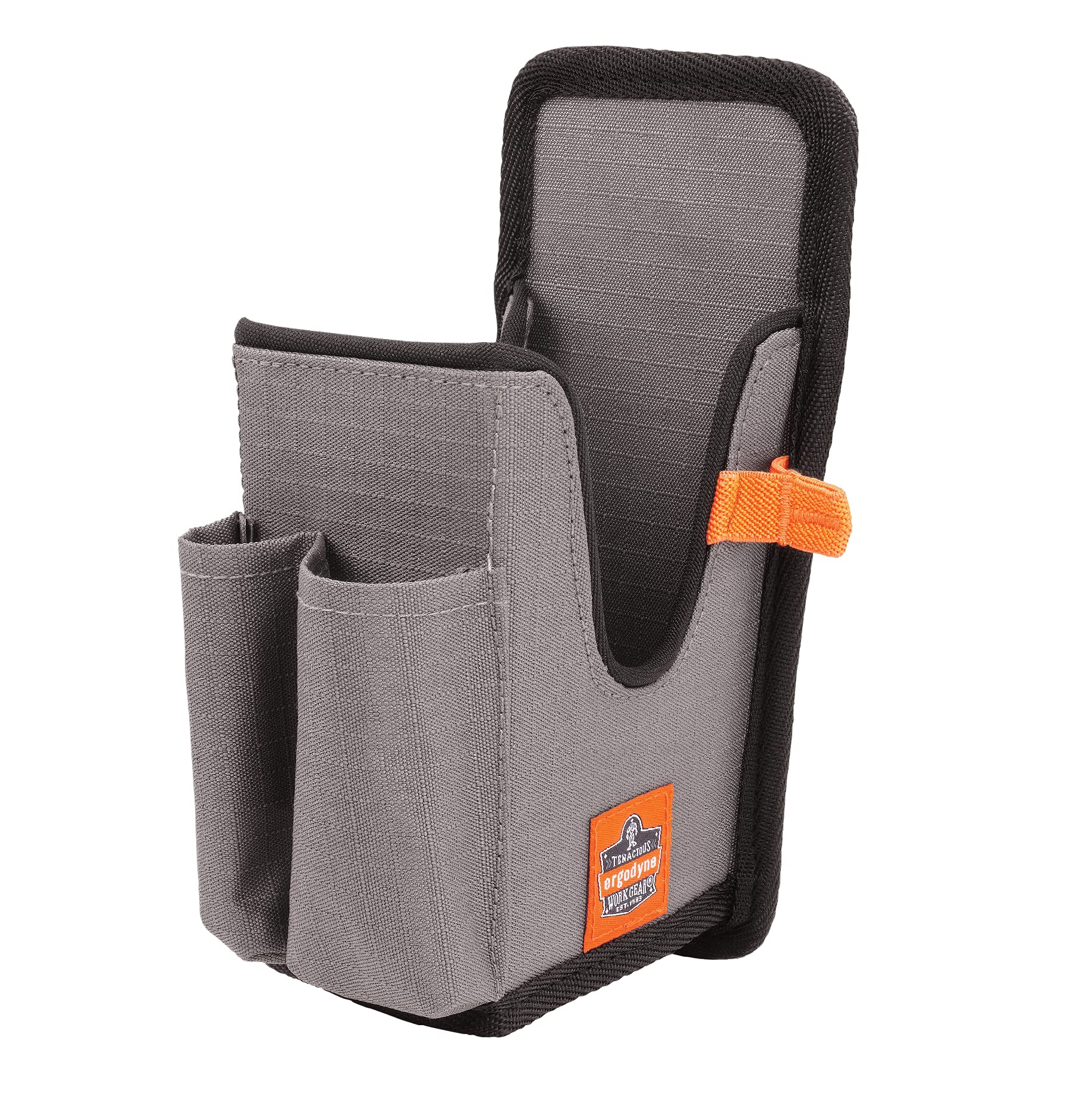 Ergodyne Squids 5541 Barcode Scanner Holster Pouch for Gun Grip Mobile Computers, Holder for Handheld Bar Code Scanners, Belt Clip Attachment Gray