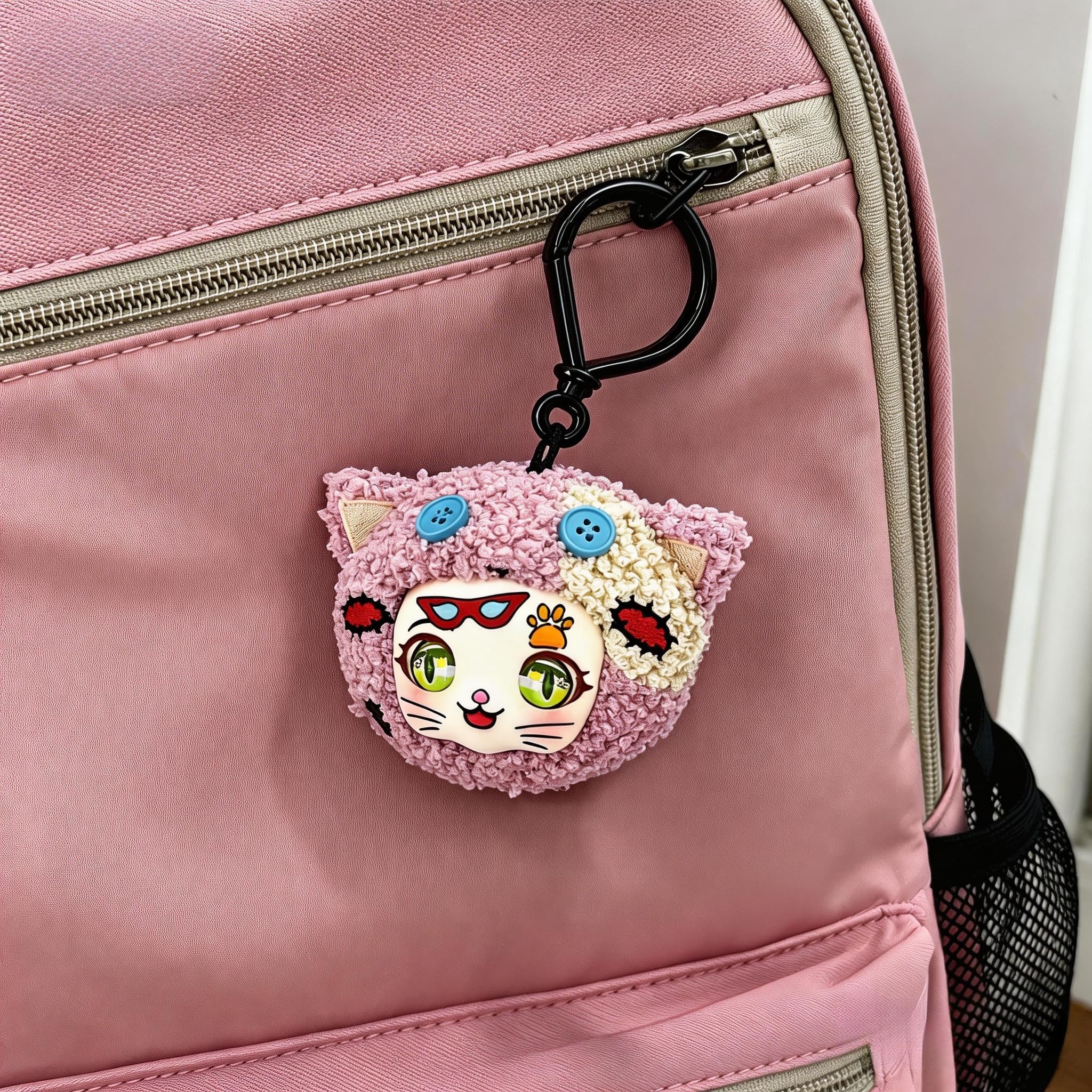 Cuddly Toy Kitty, Cute Plush Toy Cat, Kawaii Stuffed Toy, Companion for Backpack Satchel, Bag, Collectible Figure - Image 4