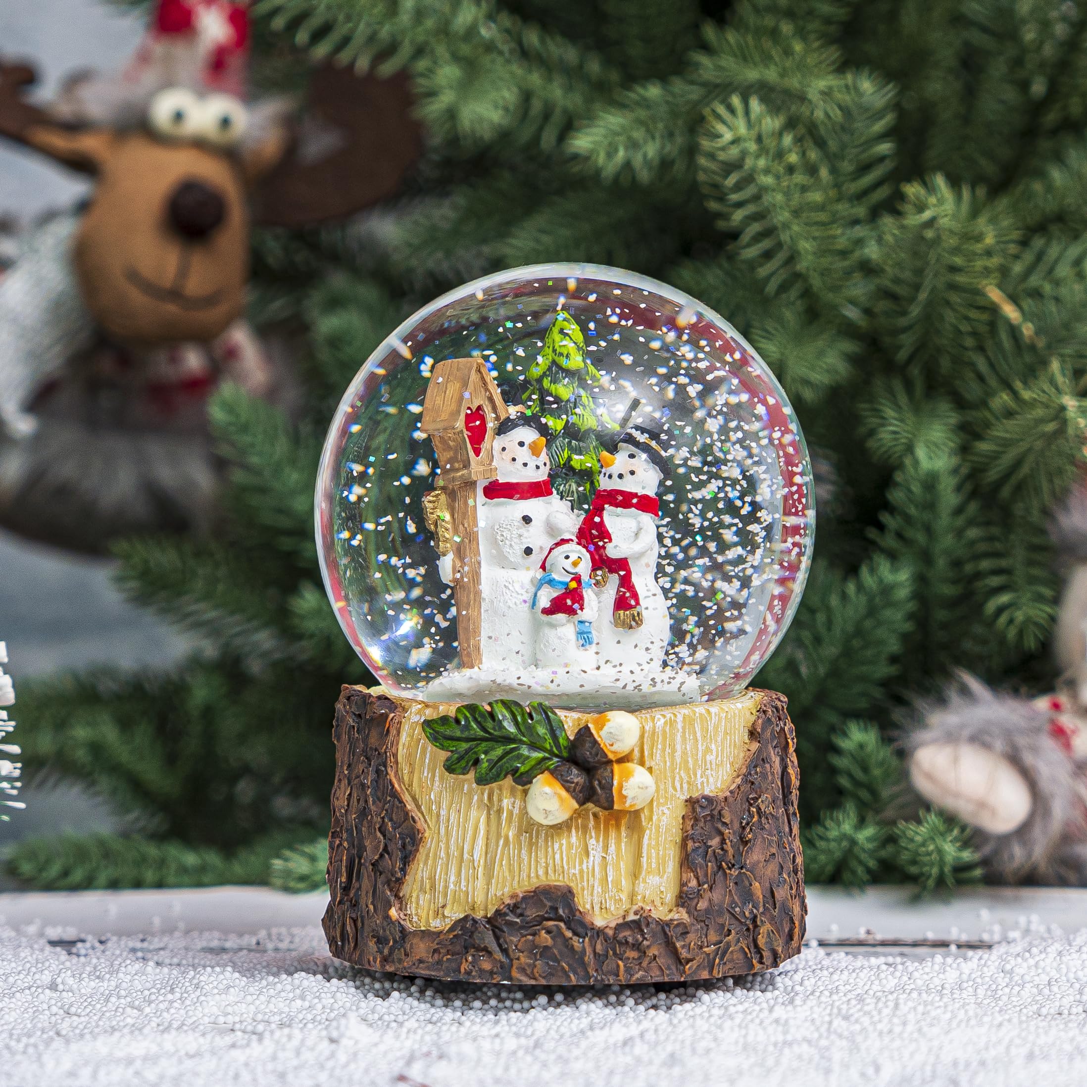 Christmas Water Globe With Crystal Figures BetterZ Crystal Snow Globe