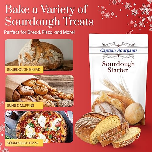 Miniatura 4 de Cultivo básico de masa madre madura - Kit básico de masa madre deshidratada de más de 100 años para delicioso pan de masa madre casero - totalmente