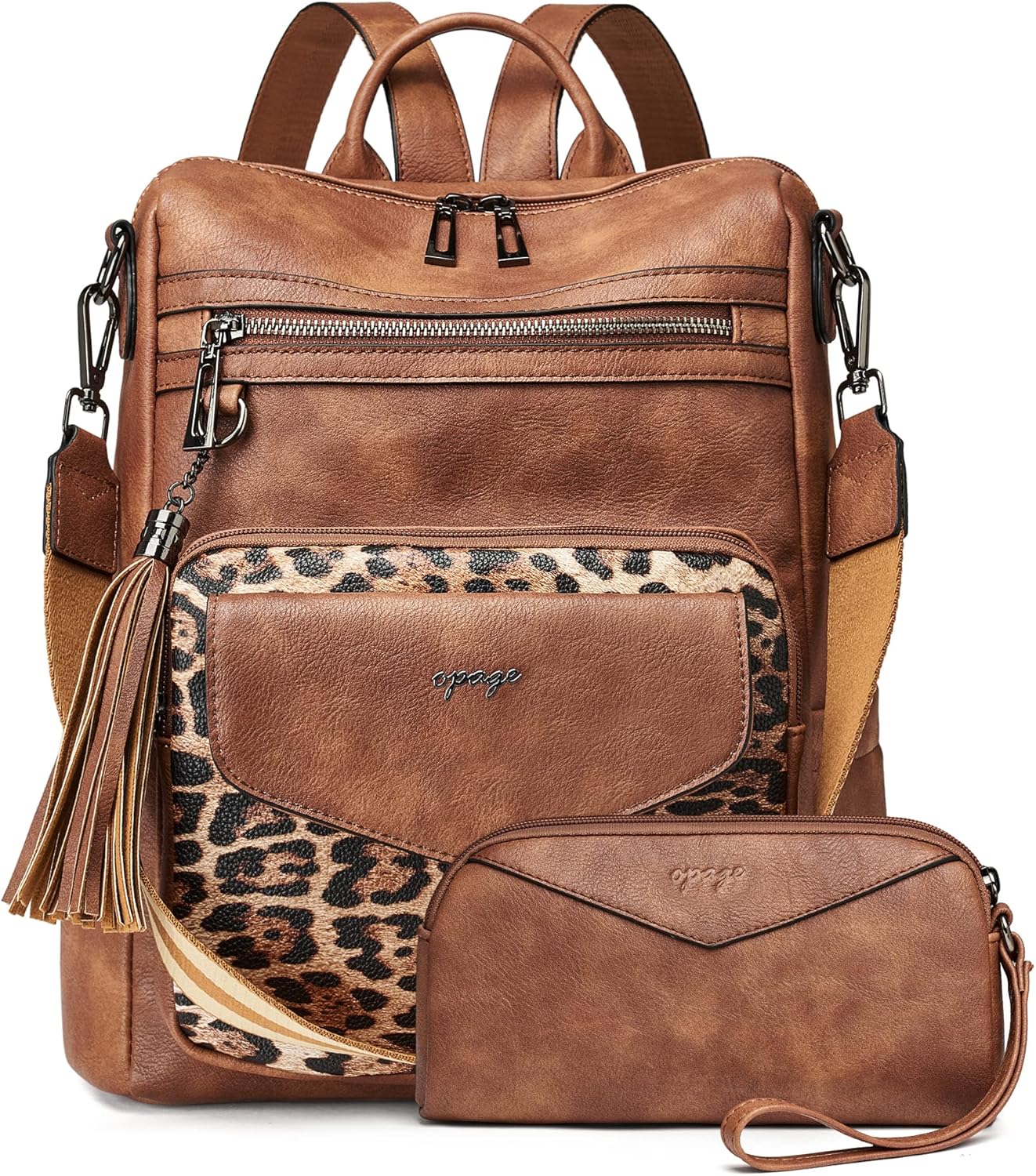 Clutch OPAGE Backpack Purse For Women Leather Anti-theft