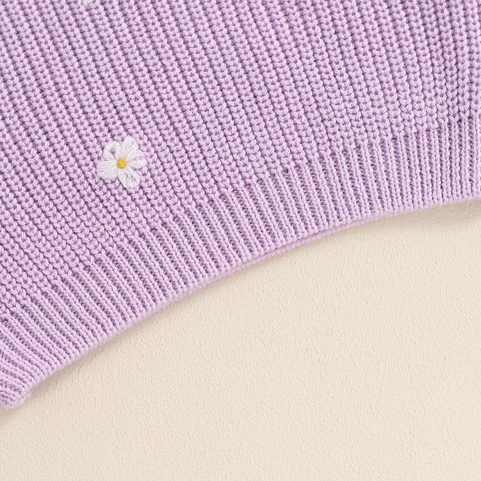 LYSINK Maglione per il primo compleanno della neonata con ricamo a forma di lettera floreale a costine pullover a maniche lunghe girocollo caldo maglieria
