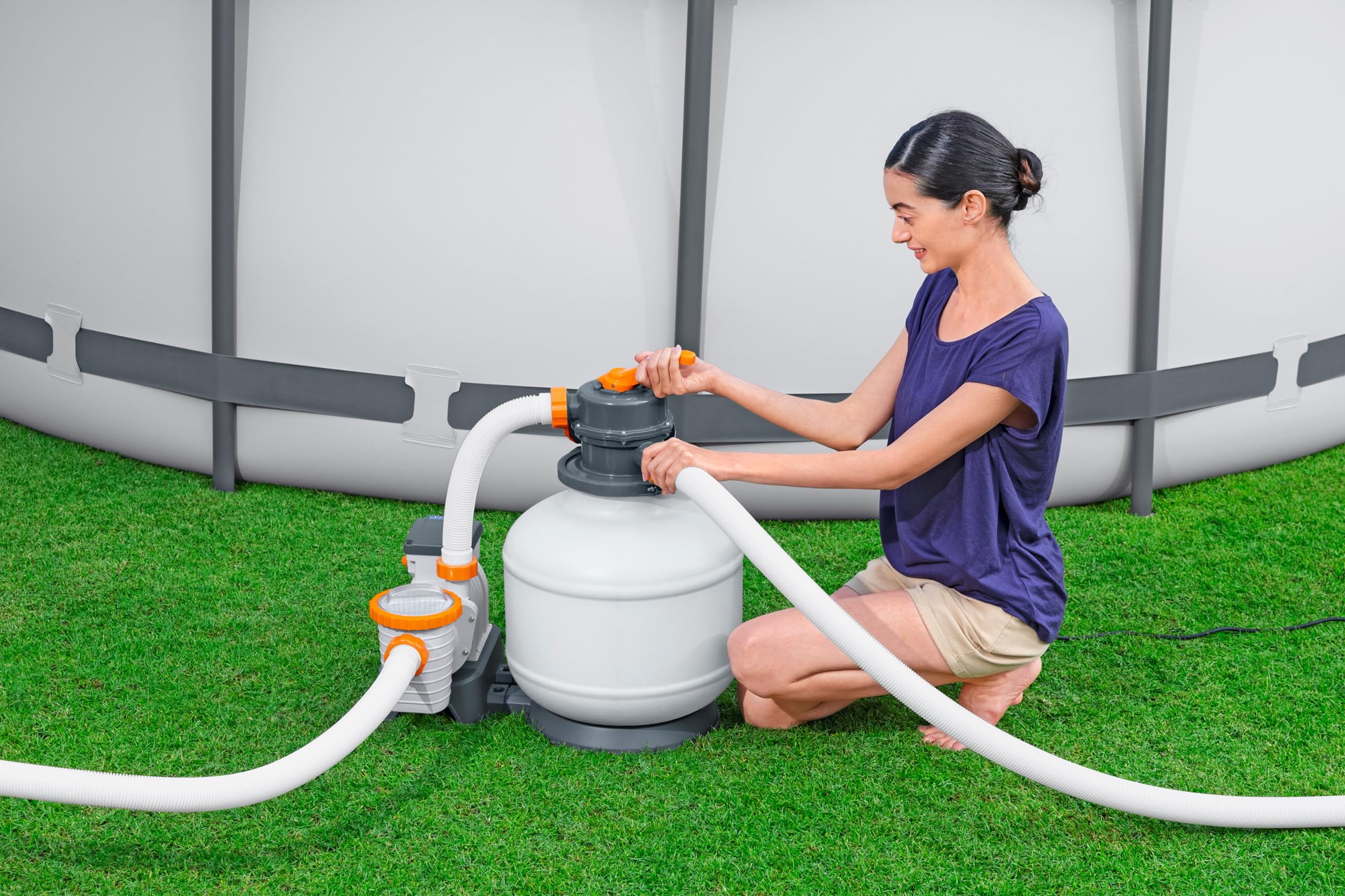 Bestway Sandfilteranlage mit Zeitschaltuhr 5.678 l/h, 230 W