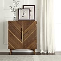 Vista 12 de Volans Juego de 2 armarios de almacenamiento con puertas de mimbre de ratán tejido, aparador para entrada, pasillo o sala de estar, chapa de madera