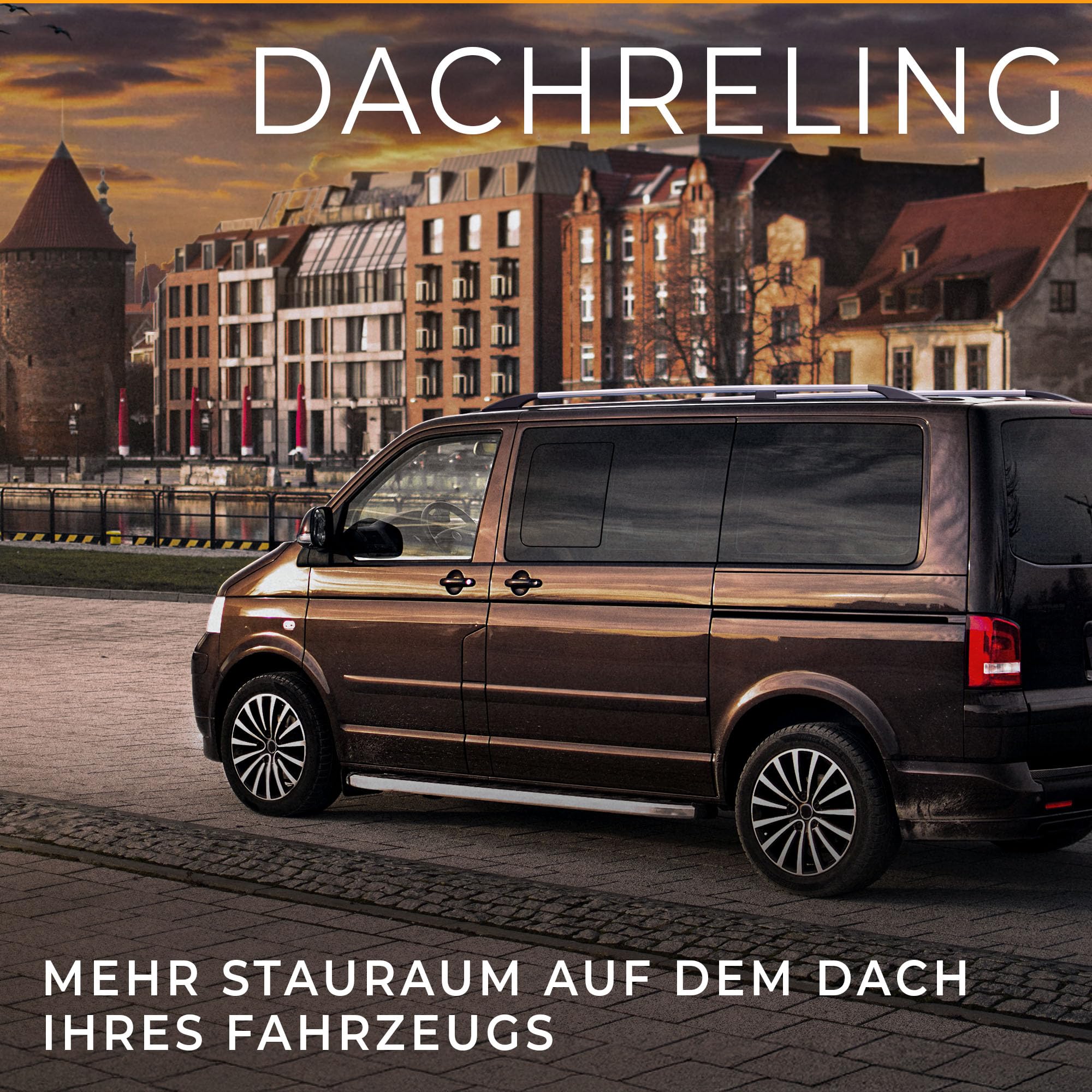 CHROMEMASTER | Dachrelinge Dachträger Kompatibel mit VW Transporter T5 L1 KURZ 2003-2015; Geeignet zur Montage von Dachträgern, Dachboxen und Fahrradträgern | Einfache und Schnelle Montage