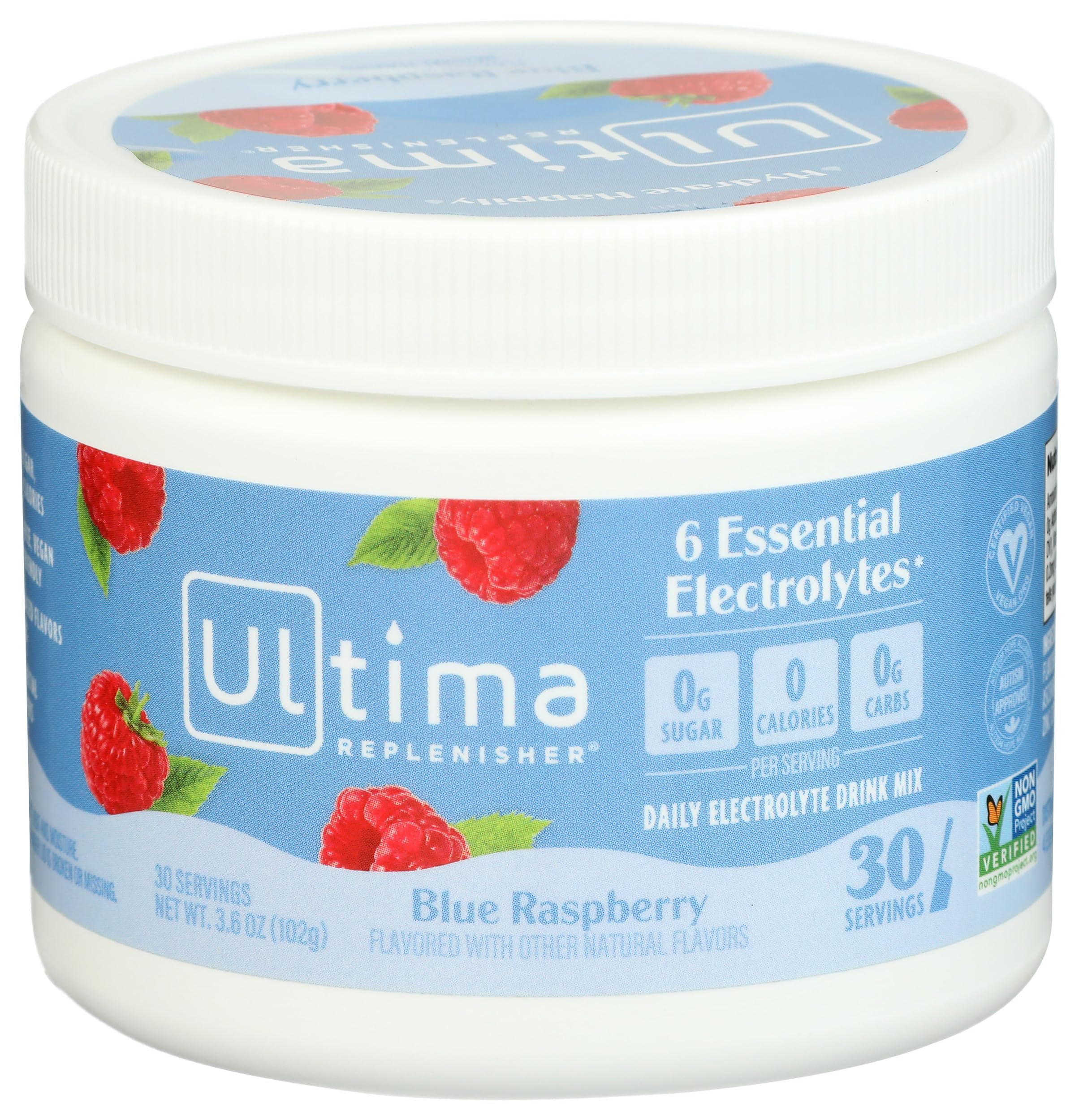 Ultima Replenisher Blue Raspberry Electrolytes Powder, 30-Serving Canister — Amazon image 4