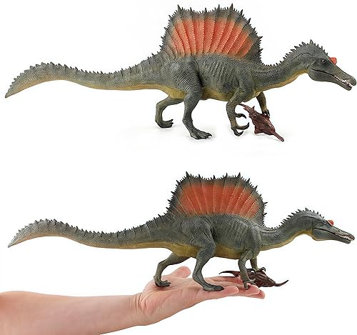 Miniatura 8 de Gemini&Genius Dinosaur Toys - Figuras de juguete de Spinosaurus, 20 pulgadas de longitud, figura de acción de dinosaurio de gran tamaño con