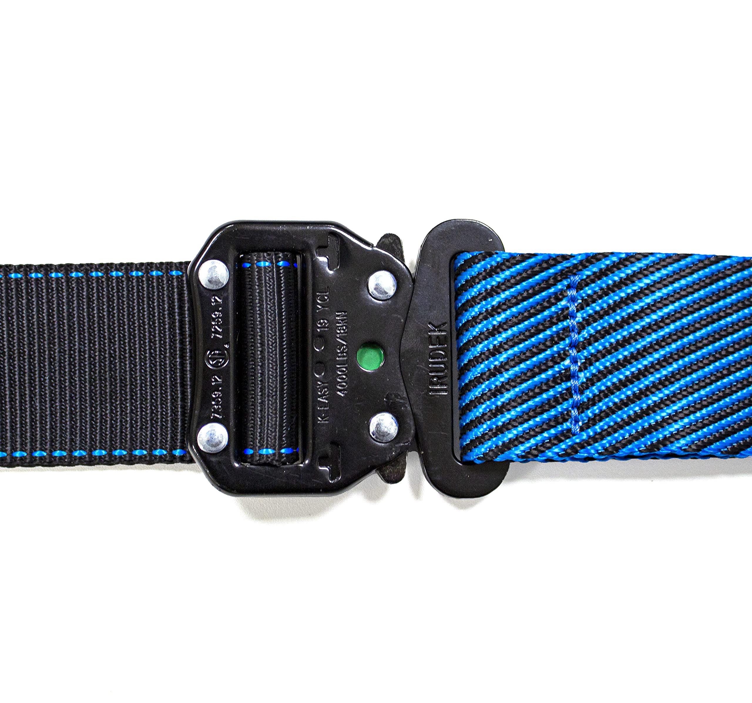 Irudek WIND BLUE 3 S-M – Arnés anticaídas con anclaje ventral de aluminio, cinturón IRUPAD Holetech, hebillas automáticas K-EASY, sistema ANTISLIP, portaganchos y chip NFC Ready