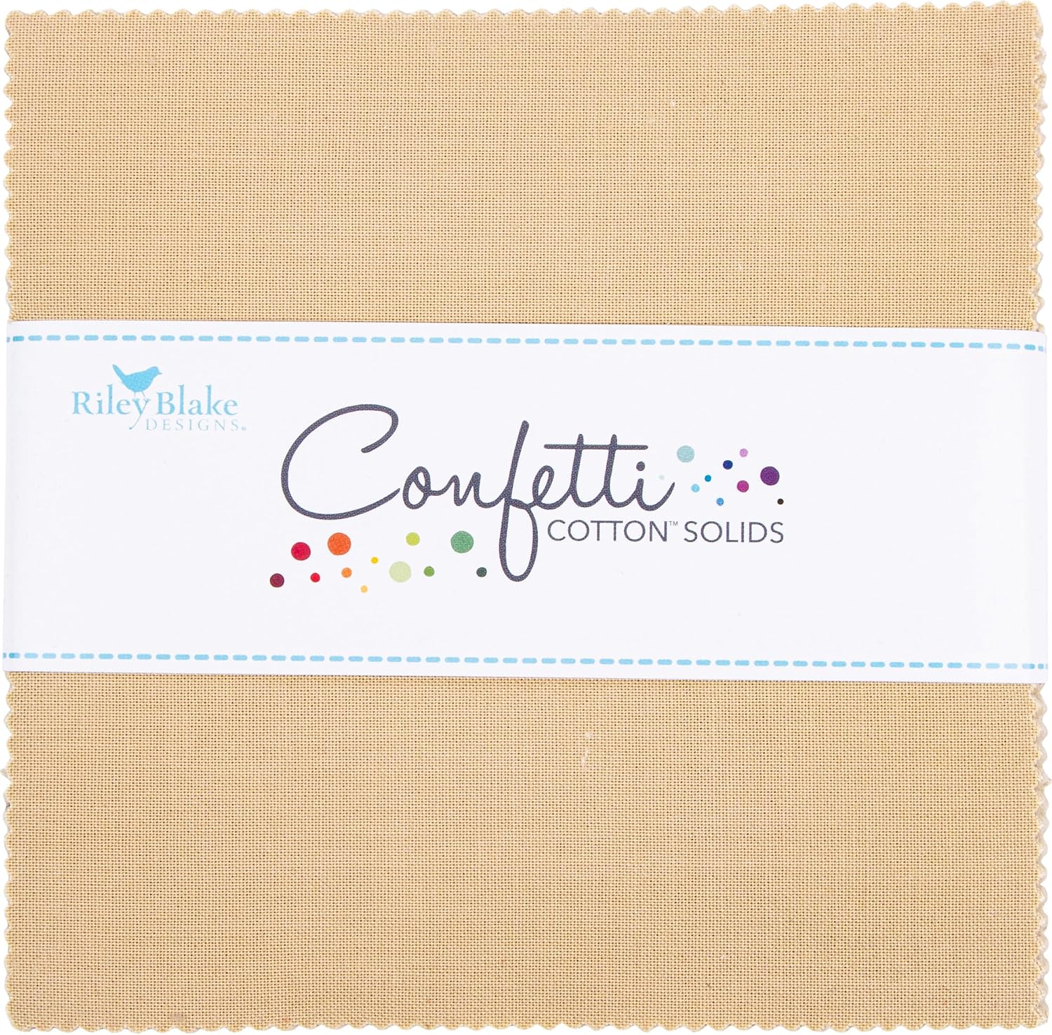 Confetti Cotton Solids Palomino 42 5-inch Squares Charm Pack Riley Blake 5-120-PALOMINO-42