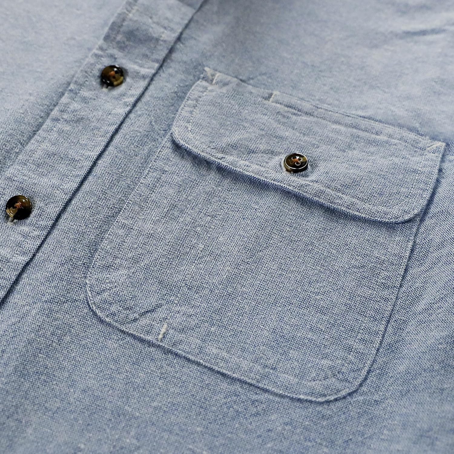 Dubinik® 6 oz Flannel Shirt for Men Long Sleeve Casual Button Down Brushed 100% Cotton Shirt - Image 4