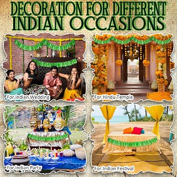 Thiccywoov 2 Pcs Toran Bandanwar Ganesh Chaturthi Diwali Decoration Artificial Mango Green Leaf Door Toran 72 Inch Indian Decorations for Home Pooja Return Gifts Mango Leaves Garland Festival