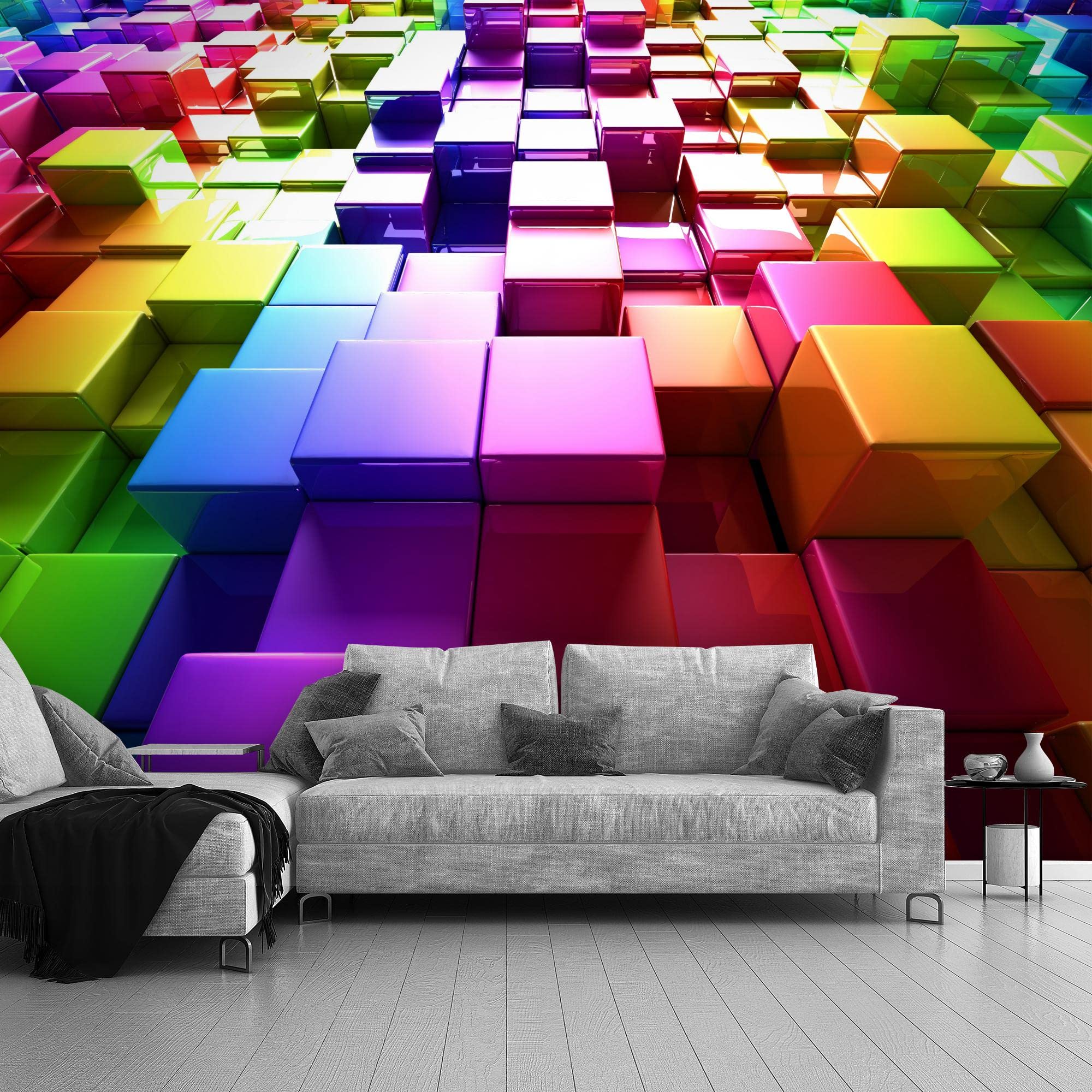 Reyhui 3D Wallpaper Abstract Tunnel Space Stereo Wall Mural Metal Ball Tapiz Para Pared For Bedroom Living Room TV Background Wall Studio(Not Peel And Stick - View #3