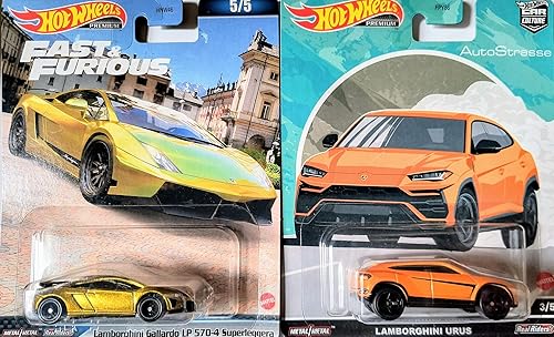 Hot Wheels Paquete Lamborghini Premium Real Riders 2 Car Set