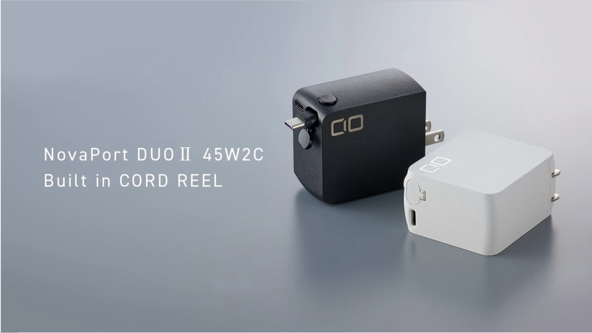 Amazon | CIO NovaPort DUOⅡ 45W Built in CORD REEL 65cm USB-C