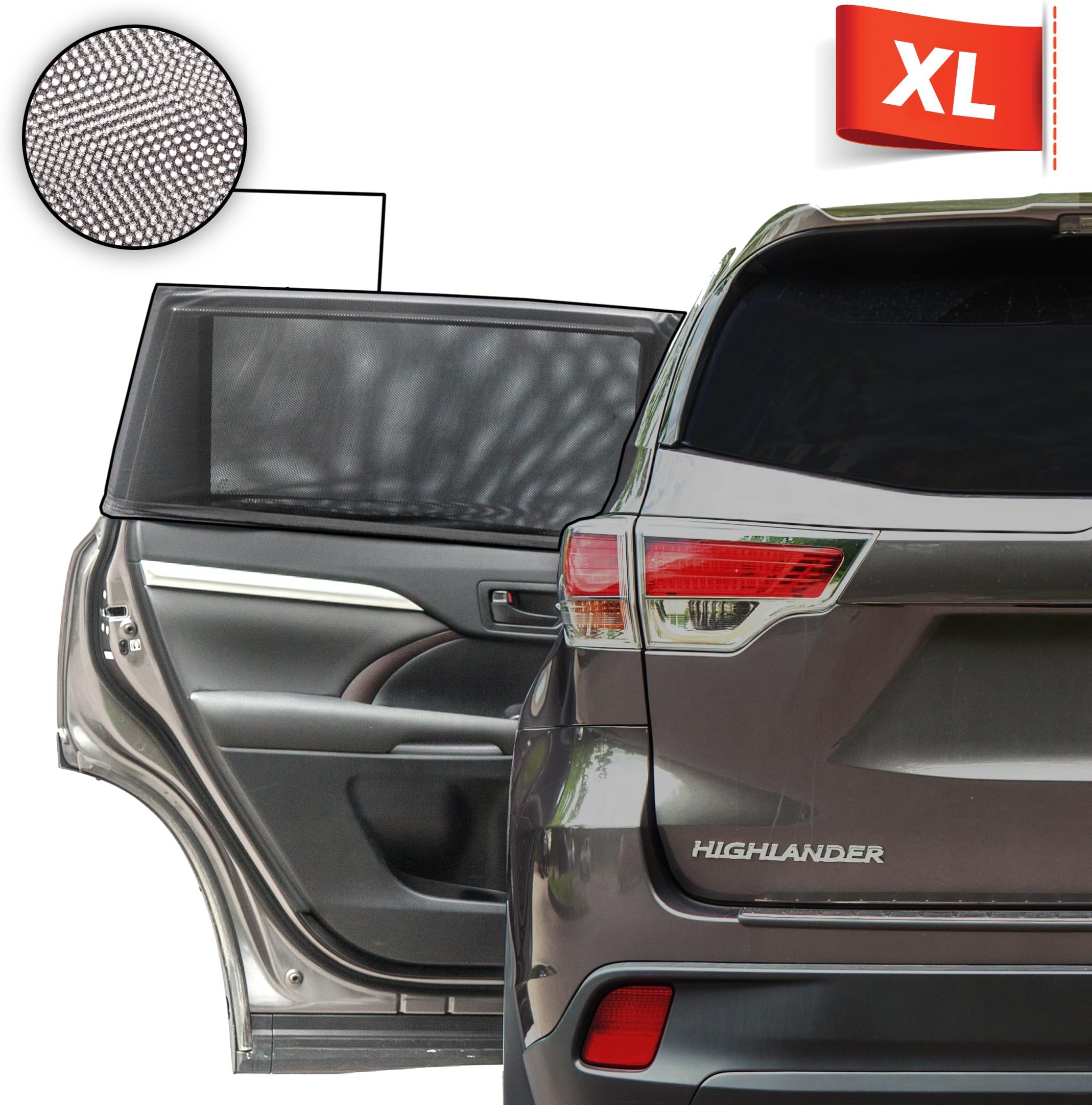 Tour Strong Window Sock Sun Shade, Ideal for SUVs, Trucks - SunShade & Glare Protection for Baby - 2 Pk, XL