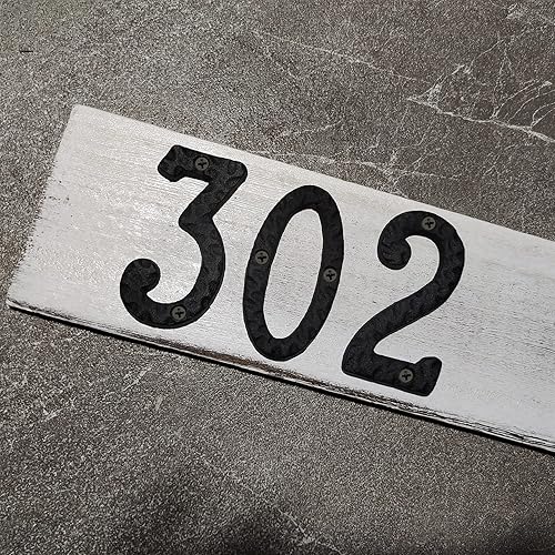 Miniatura 4 de Números de dirección de casa de 4 pulgadas de altura, número de casa de hierro fundido, acabado negro inoxidable, número 2