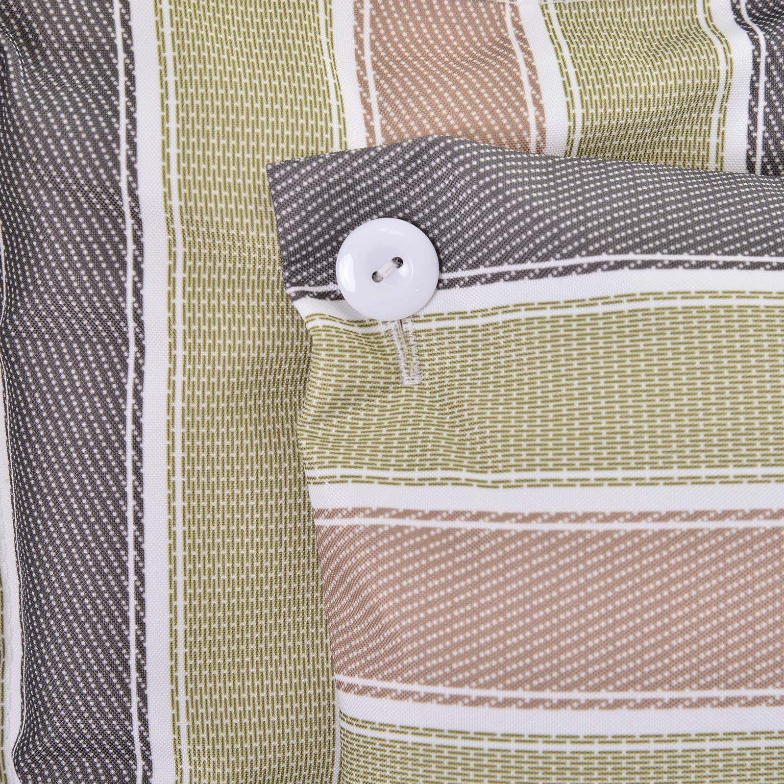 Outsunny Sedia sospesa a righe amaca con cuscino poggiatesta per interno esterno 100 x 106 cm Carico massimo 105 kg