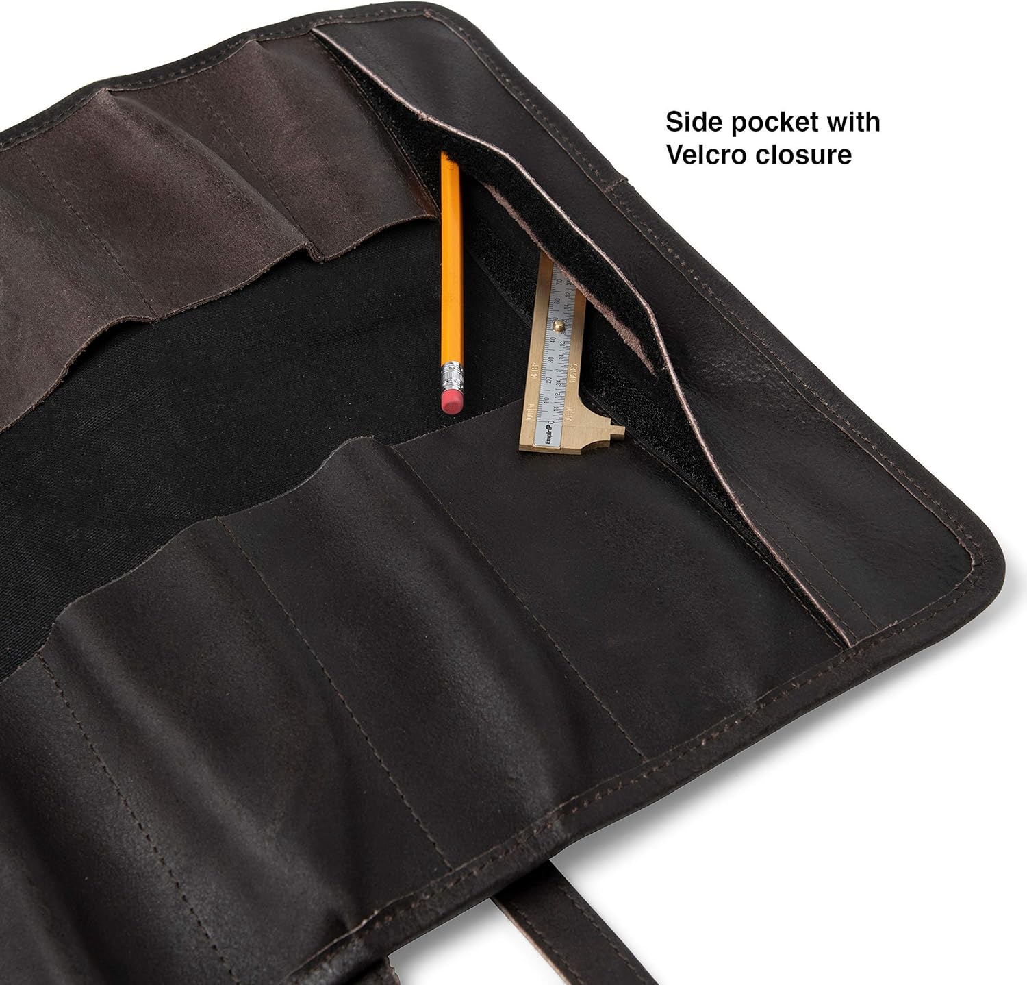 Nеw Arrіvаlѕ THEODORE Leather Durable Tool Roll - Large Tool Organizer - 18 pockets - for Woodworking Tools, Chisels, Wrenches and Screwdrivers. Tool Roll Up Bag with Leather Carry Handle for Portable Tool Storage