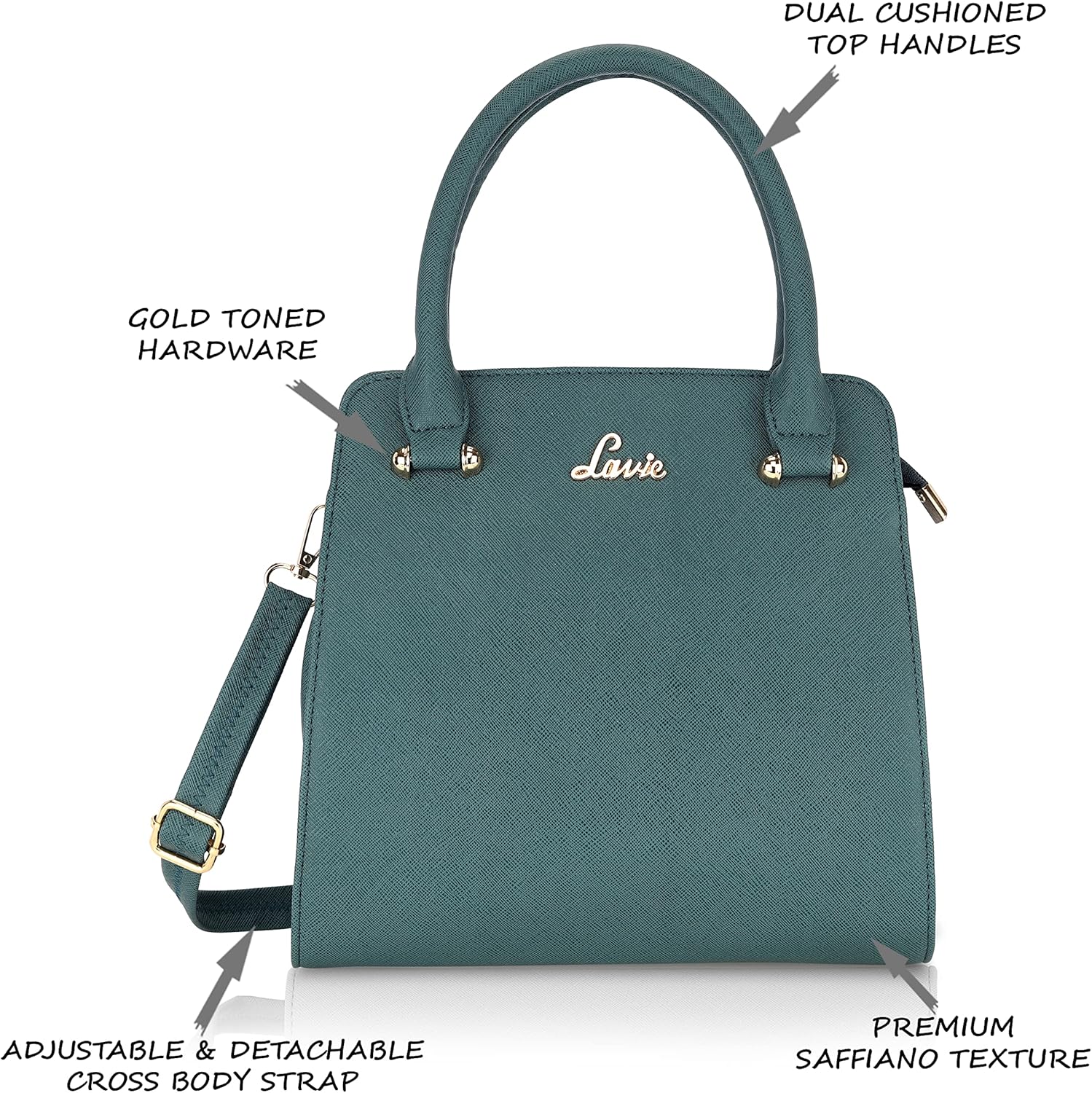 Lavie Women's Ushawu Small Satchel Bag | Ladies Purse Handbag, Green, S