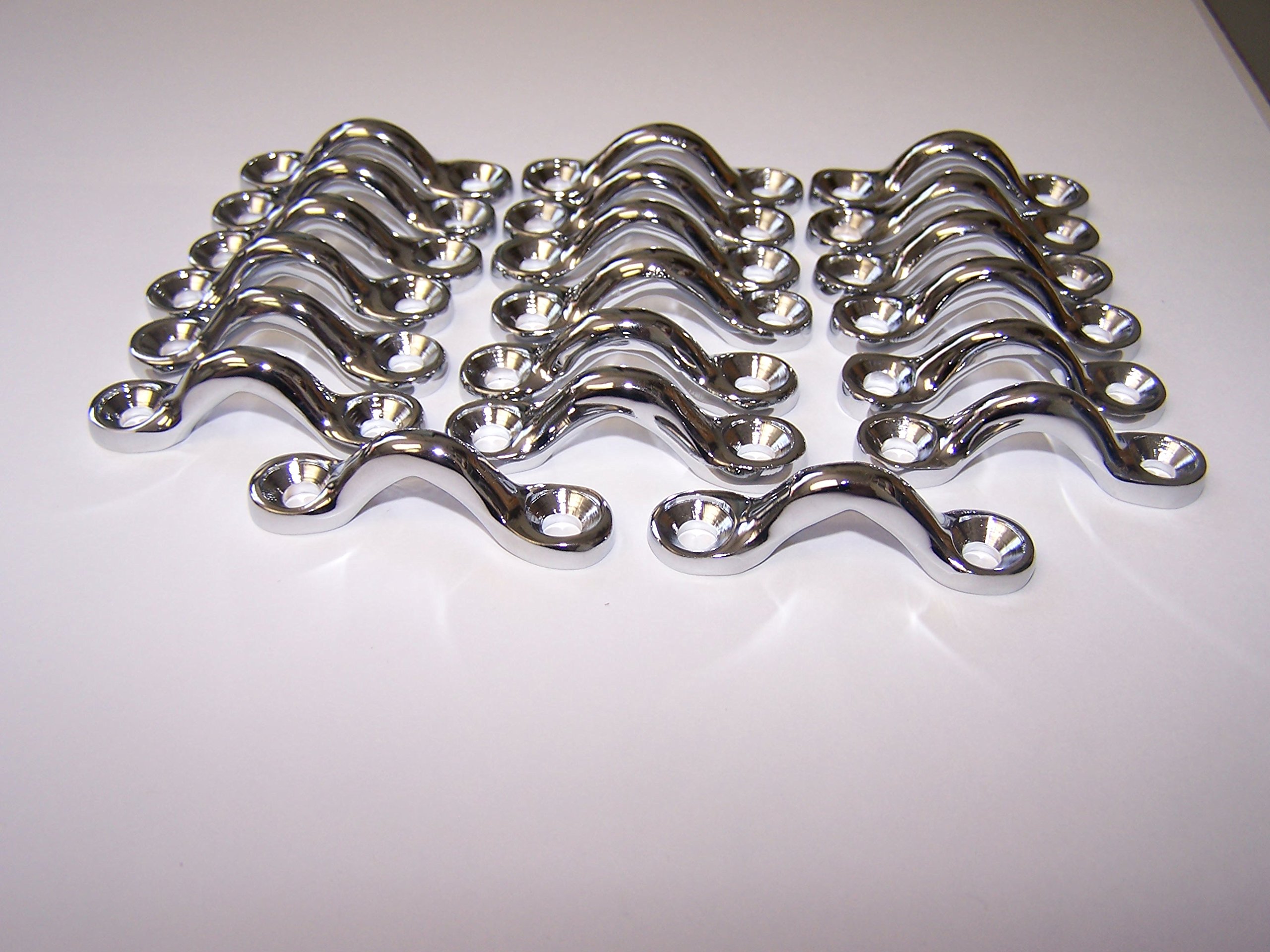 081200 Sea-Dog Line Twenty (20) Pack of Chrome Plated Brass Pad Eyes 3/8