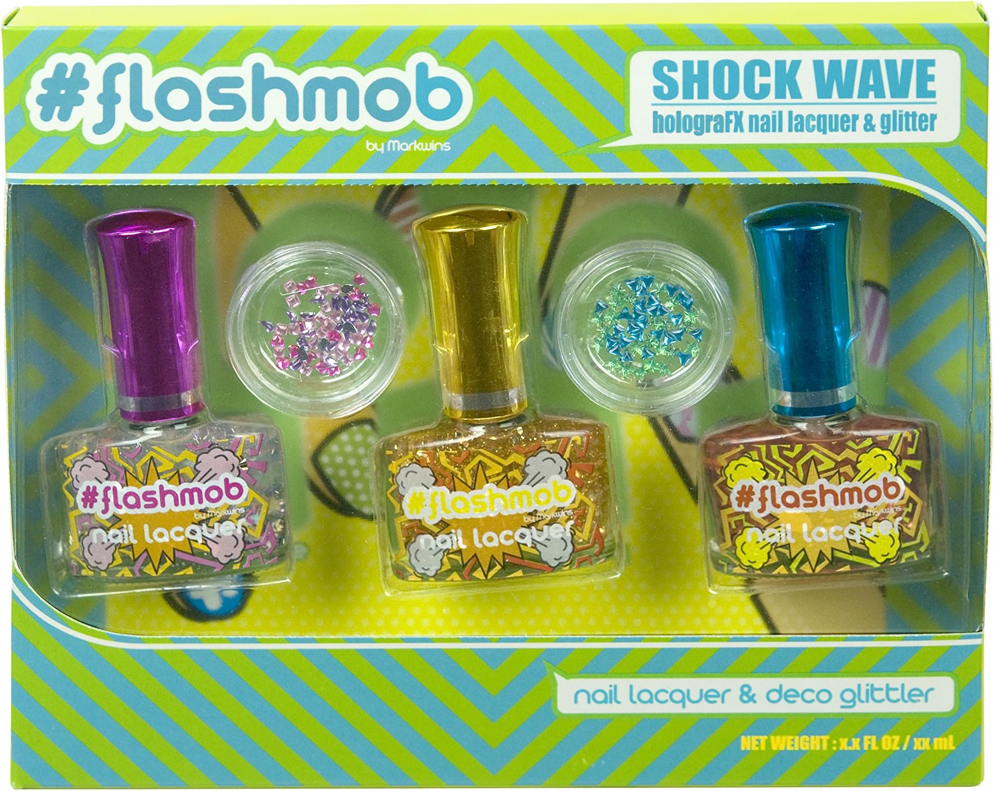 #flashmob Shock Wave holograFX nail lacquer and glitter