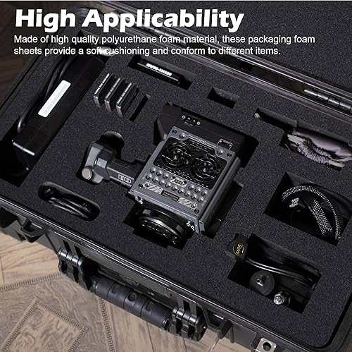 Miniatura 4 de 6 almohadillas de espuma de polietileno cortables de espuma de poliuretano, 12 x 12 x 0.9 pulgadas, para embalaje y manualidades