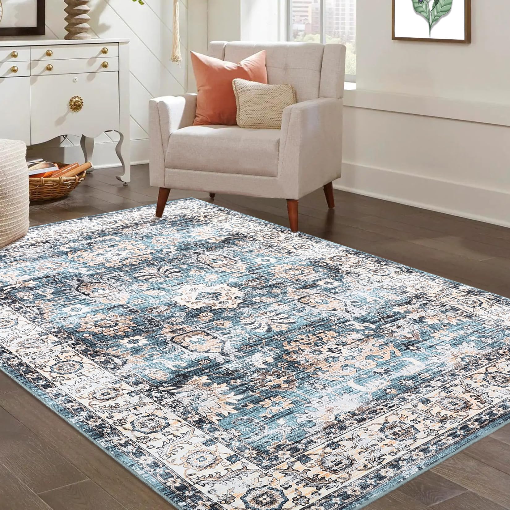 GarveeHome 9x12 Living Room Area Rug - Traditional Accent Rug for Bedroom Home Decor, Grey