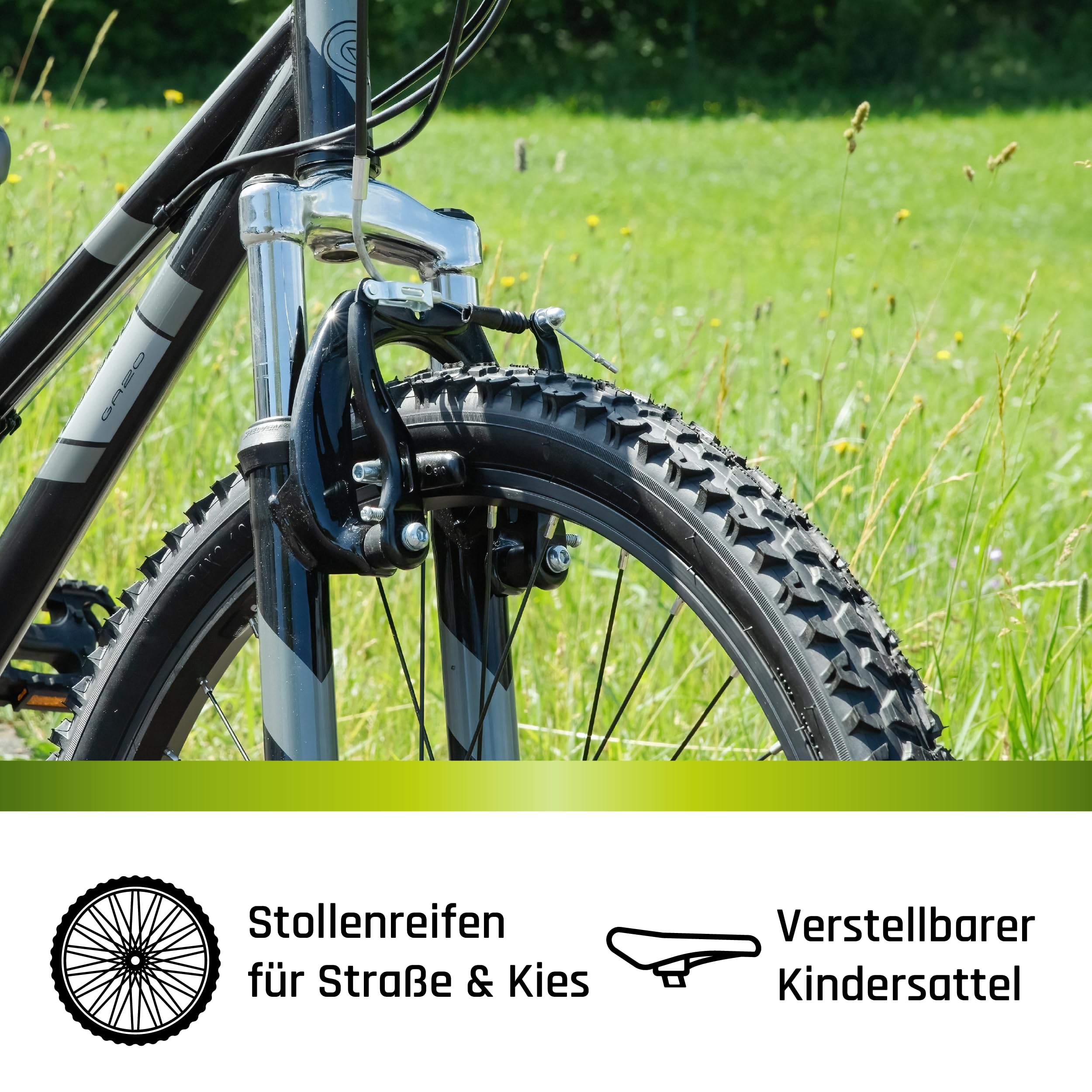 Galano Jugend Fahrrad 24 Zoll | für Jungen und Mädchen ab 8 Jahre 130-145 cm | Mountainbike 21 Gänge und V-Brakes | Kinderfahrrad MTB mit Federgabel | Jugendrad GA20