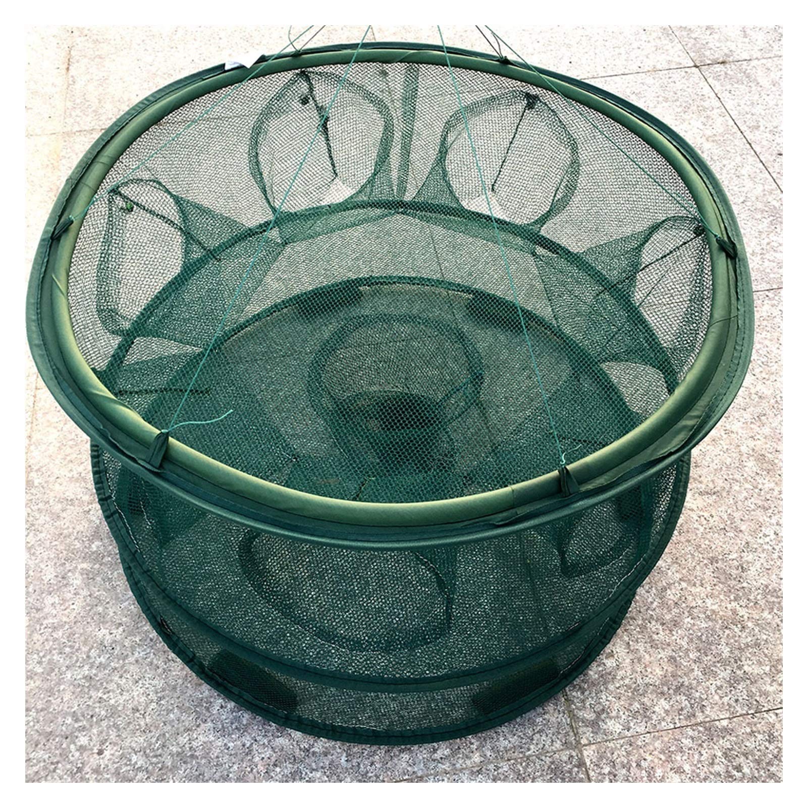 LIOOBO Foldable Bait Cast Mesh Trap Net Portable Fishing